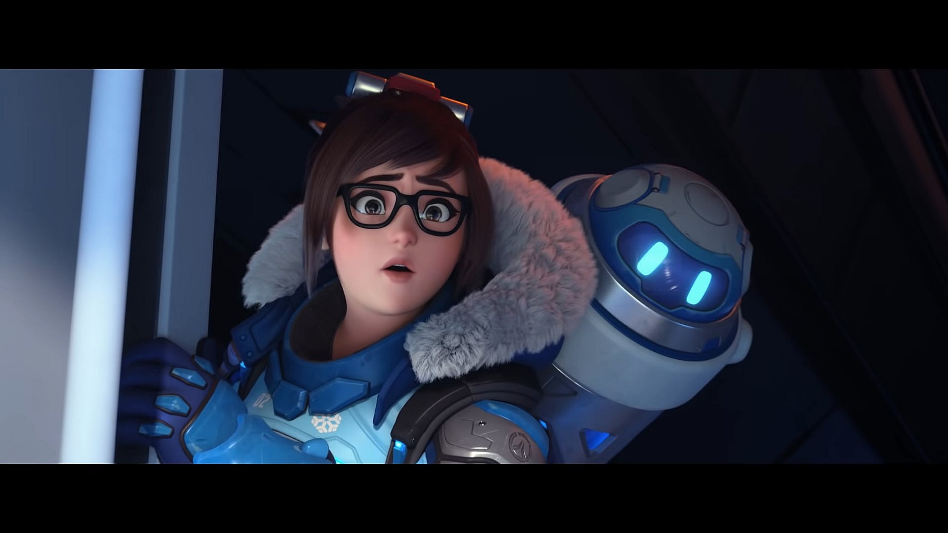 Mei (Elise Zhang) looks out on the Omnic's rampaging across Paris in Overwatch 2 (2022), Activision Blizzard