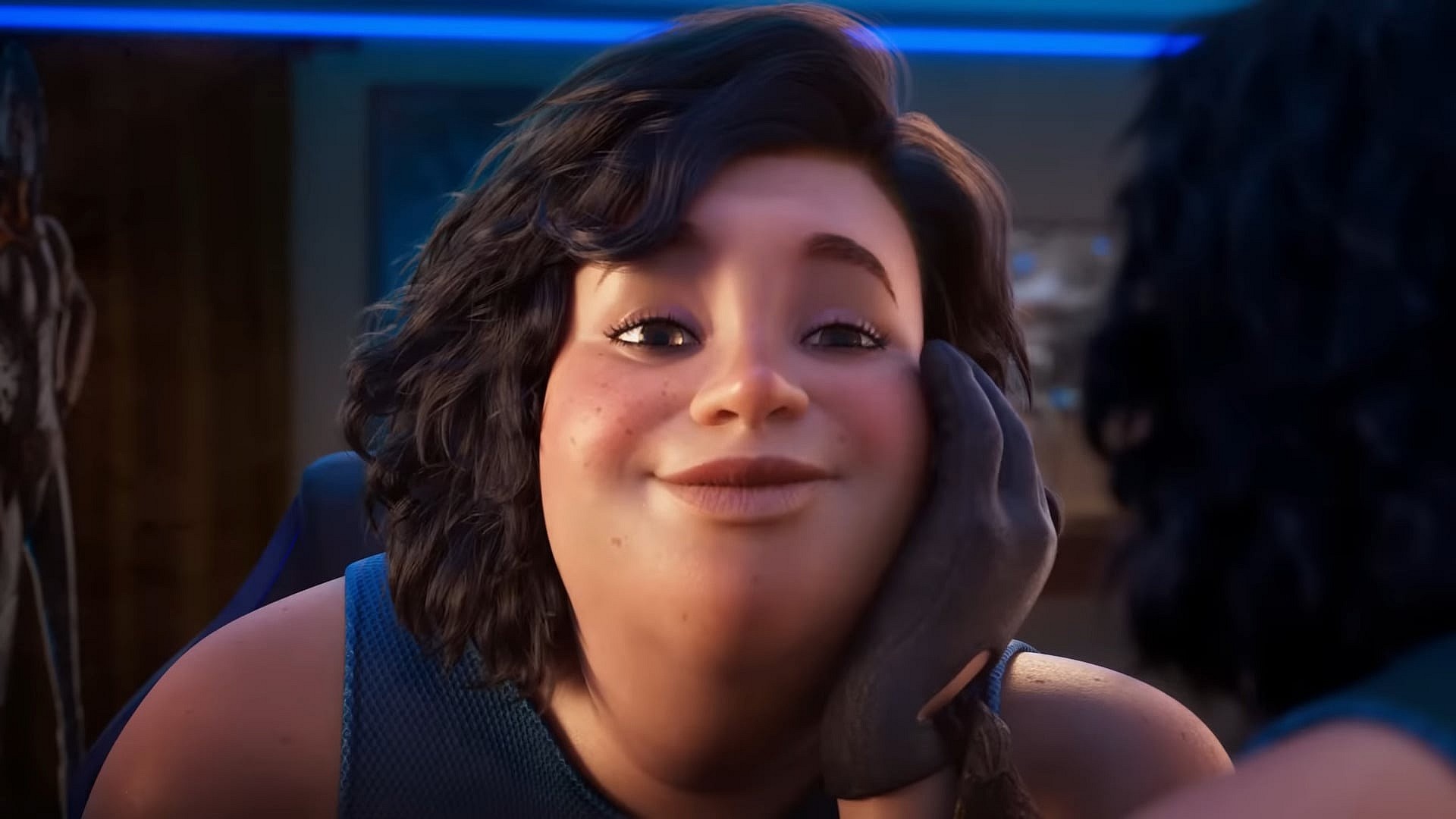 Cinthia admires her own natural appearance in Dove's "Real Virtual Beauty" Ad