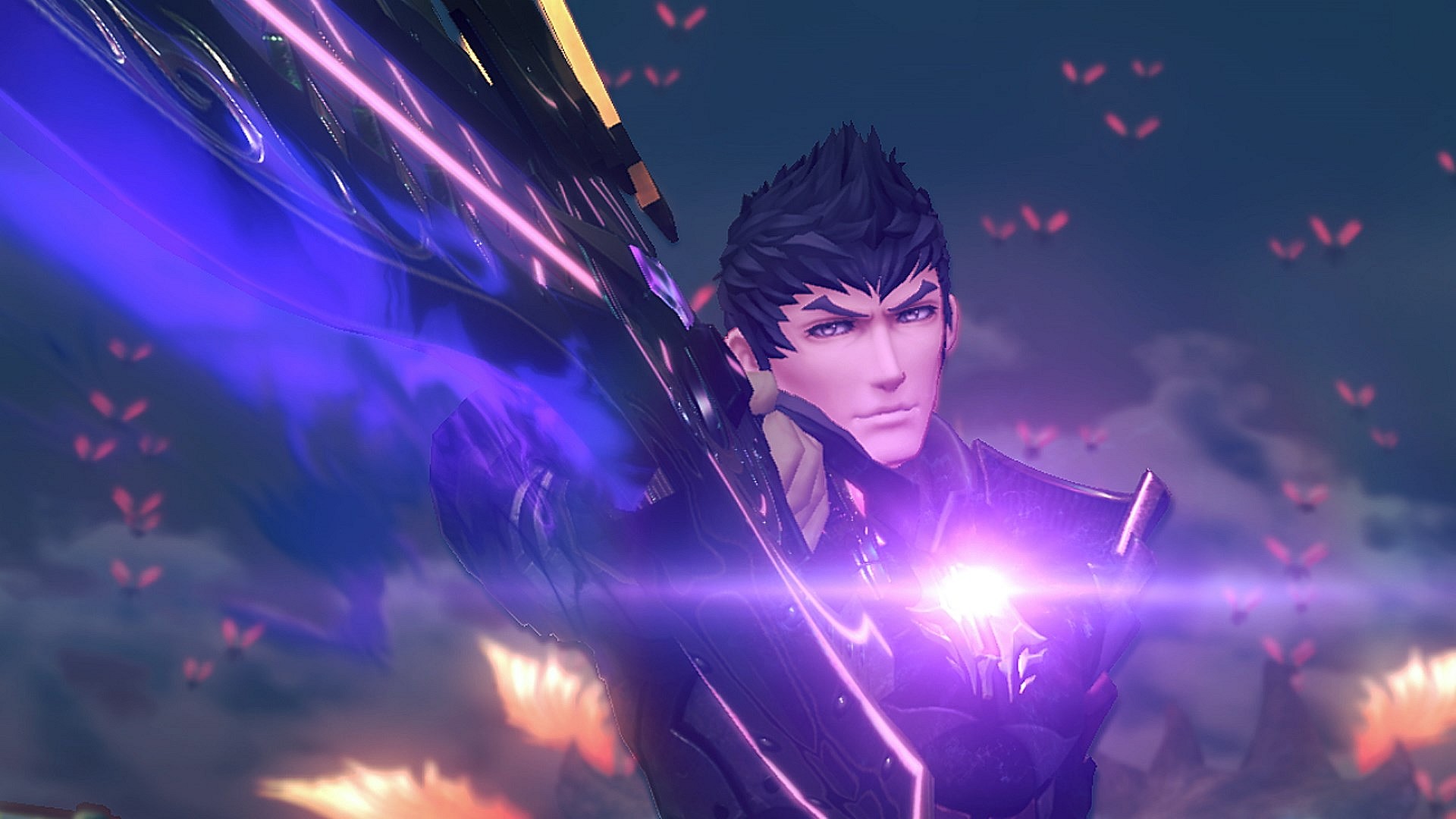 Malos (Yūichi Nakamura) draws his blade, Sever, in Xenoblade Chronicles 2: Torna - The Golden Country (2017), Nintendo