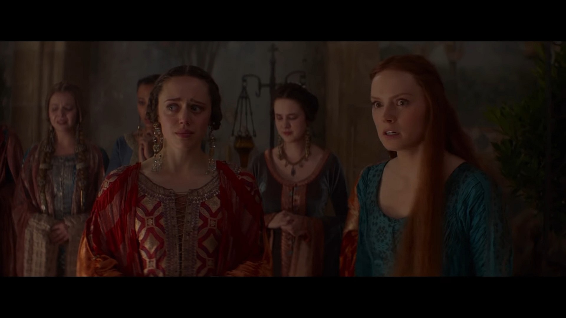 Ophelia (Daisy Ridley) learns of King Hamlet's (Nathaniel Parker) death in Ophelia (2018), Covert Media