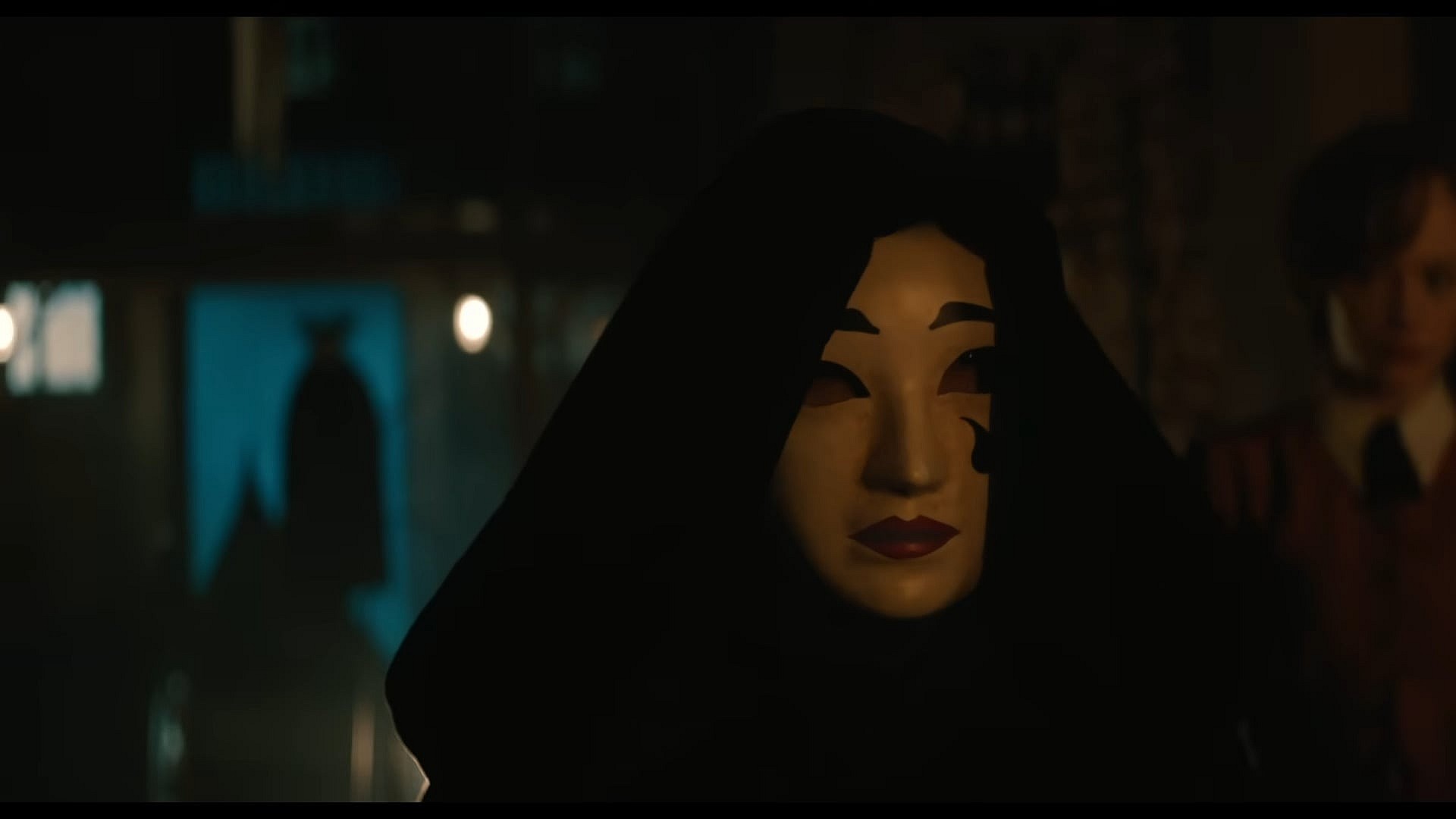 A mysterious spectre makes its way through the streets of the titular city in A Haunting in Venice (2023), 20th Century Studios