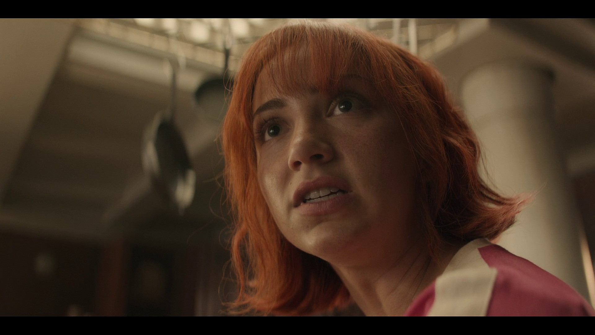 Nami (Emily Rudd) orders Luffy (Iñaki Godoy) tto go find a doctor in One Piece Season 1 Episode 6 "The Chef and the Chore Boy" (2023), Netflix