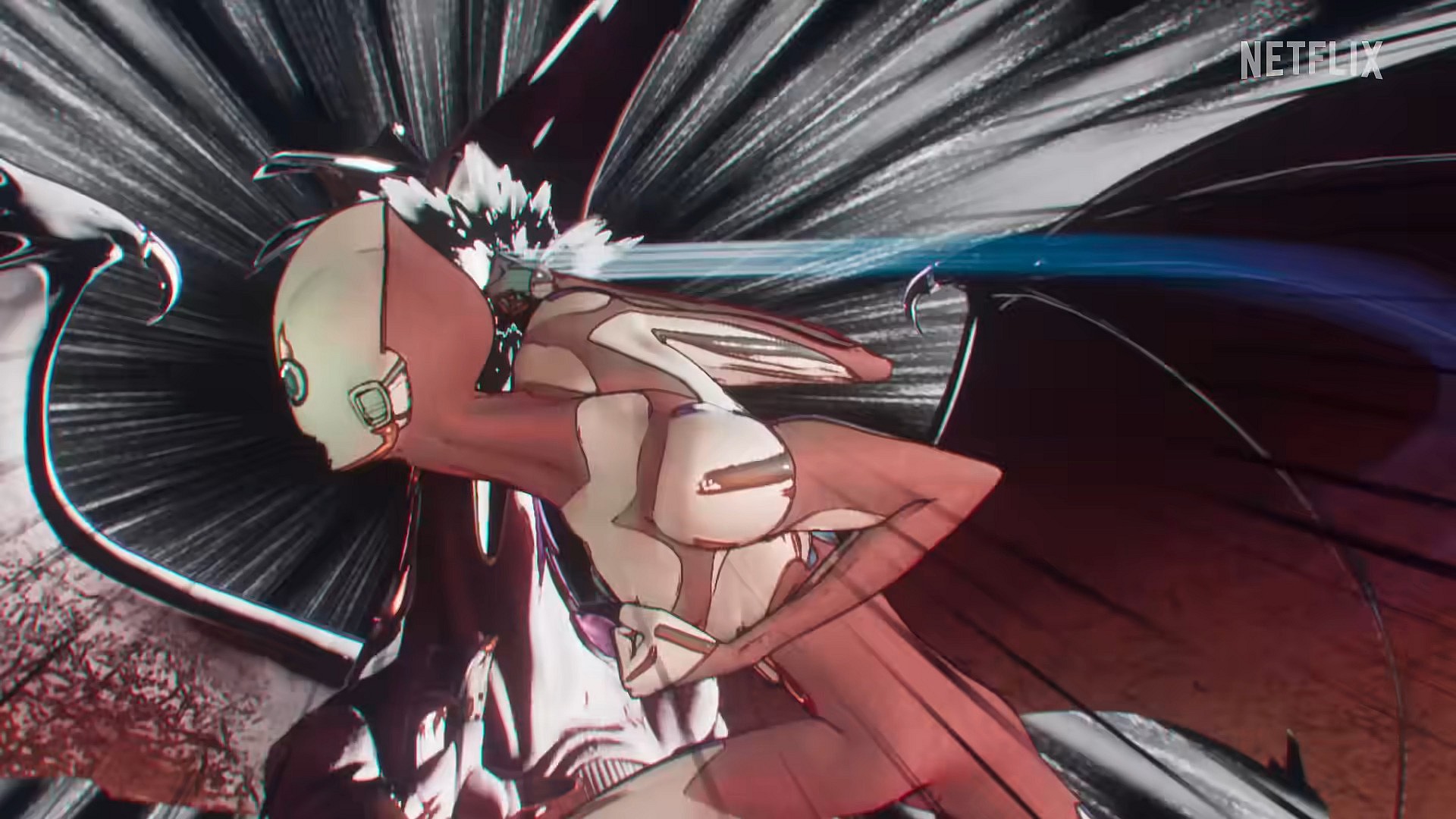 Ultraman takes a crack at the enemy in Ultraman Rising (2024), Netflix