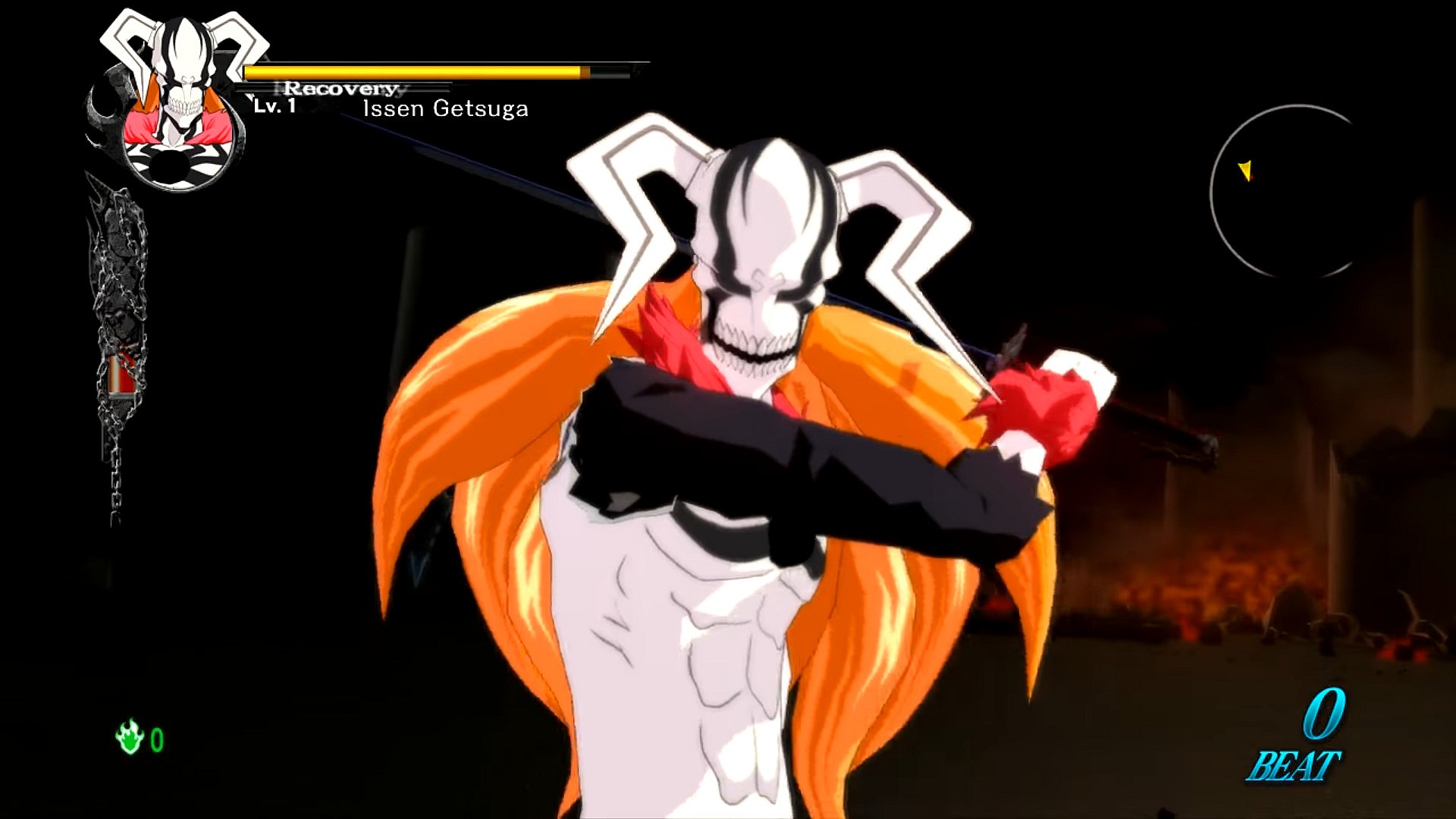 Ichigo Kurosaki (Masazaku Morita) unleashes his Vasto Lorde form in Bleach: Soul Ignition / Bleach: Soul Resurrección (2011), Japan Studio