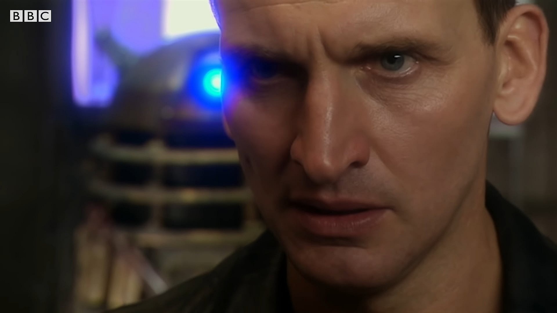 The Doctor (Christopher Eccleston) finds himself the captive of the Daleks in Doctor Who Series 1 Episode 12 "Bad Wolf" (2005), BBC