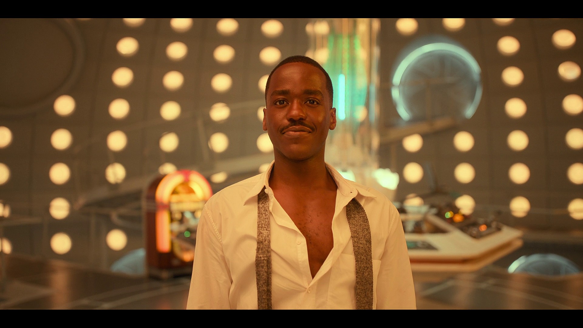 The 15th Doctor (Ncuti Gatwa) says good-bye to The 14th Doctor (David Tennant) in Doctor Who Special 303 “The Giggle" (BBC)