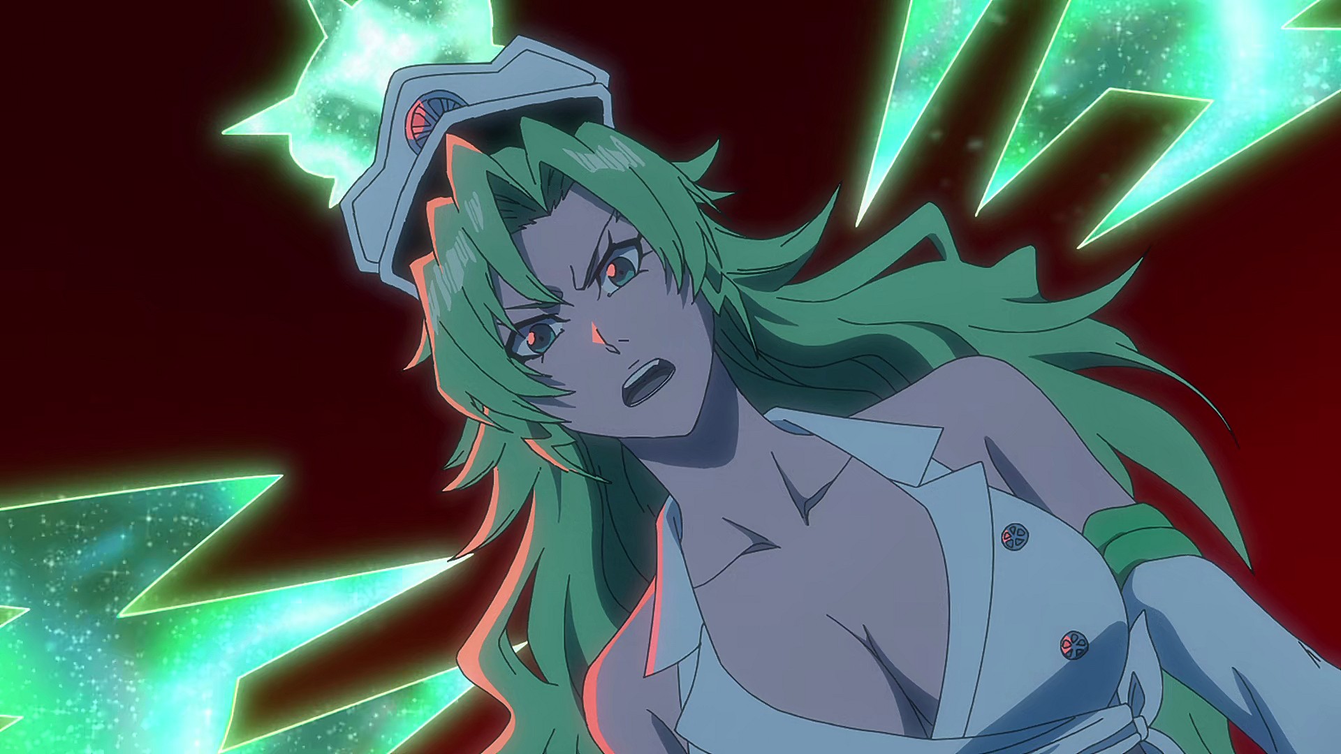 Candice Catnipp (Yumi Uchiyama) begins to realize the Bmabies' battle against Ichigo (Masakazu Morita) is spiraling out of control in Bleach: Thousand-Year Blood War Episode 21 "The Headless Star" (2023), Studio Pierrot