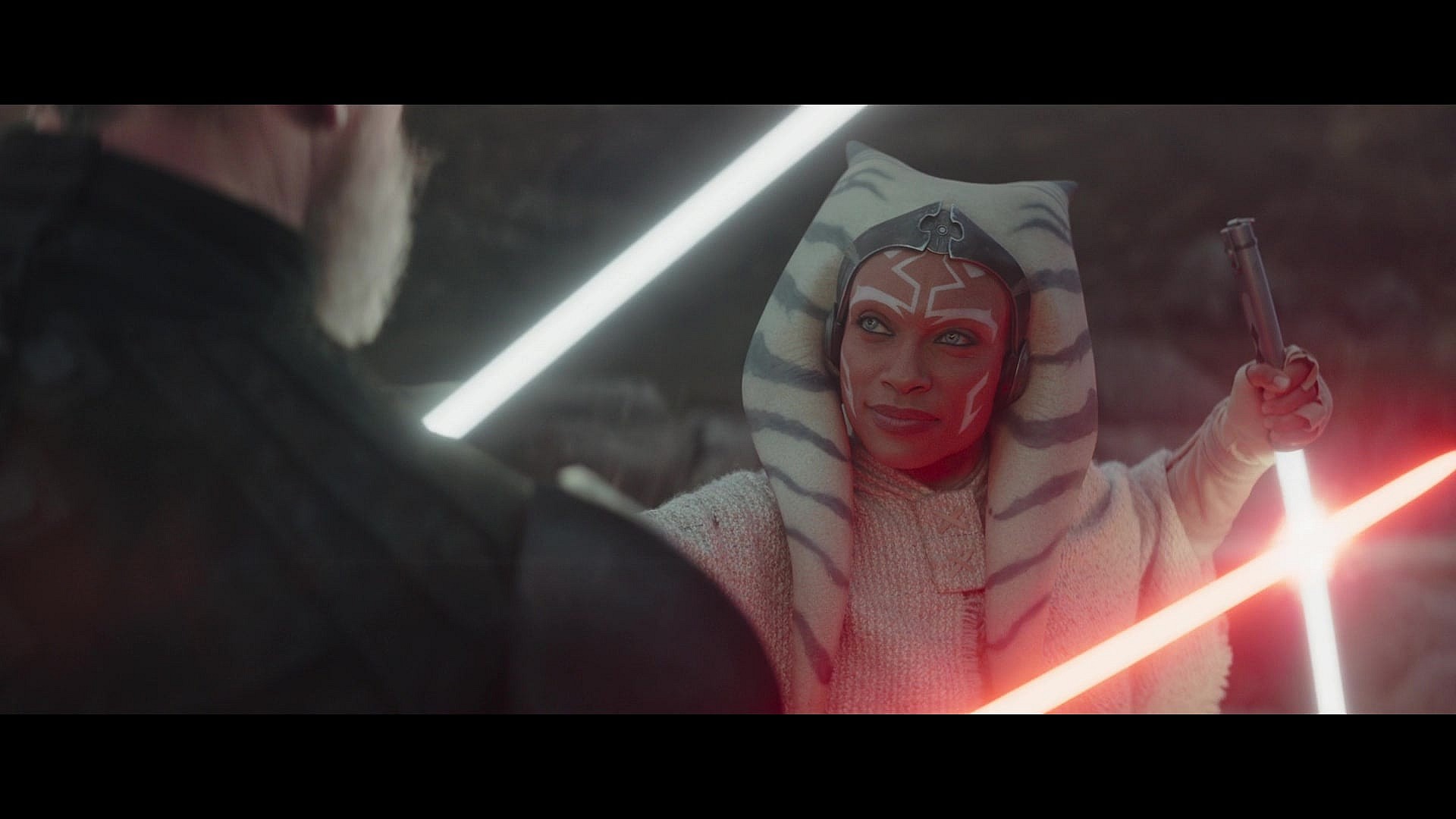 Ahsoka Tano (Rosario Dawson) takes on Baylan Skoll (Ray Stevenson) in Ahsoka Season 1 Episode 7 "Part Seven: Dreams and Madness" (2023), Disney