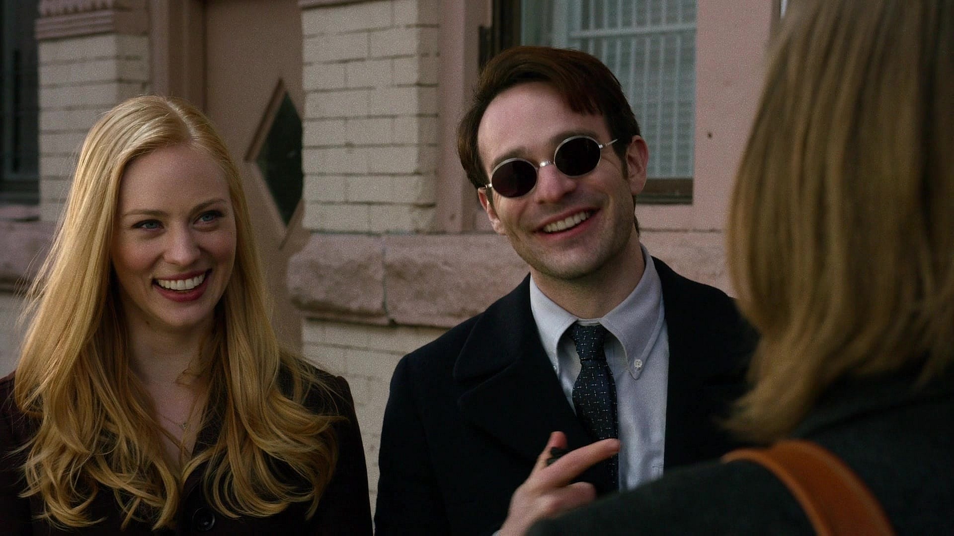 Karen Page (Deborah Ann Woll) and Matt Murdock (Charlie Cox) foresee a bright future for Nelson & Murdock in Daredevil Season 1 Episode 13 "Daredevil" (2015), Marvel Entertainment