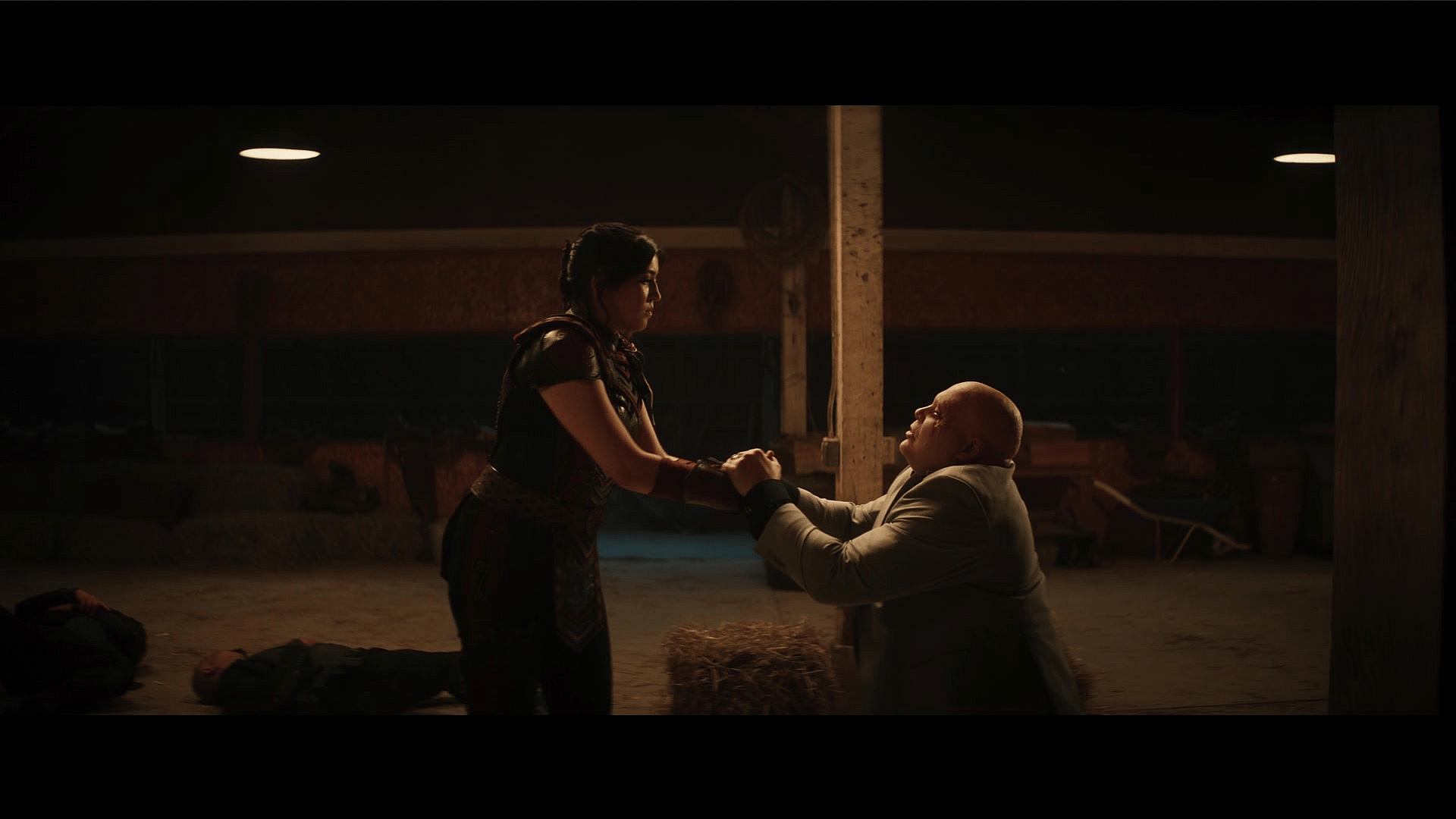 Maya (Alaqua Cox) brings Wilson Fisk (Wilson Fisk) to his knees in Echo Season 1 Episode 5 "Maya" (2023), Marvel Entertainment