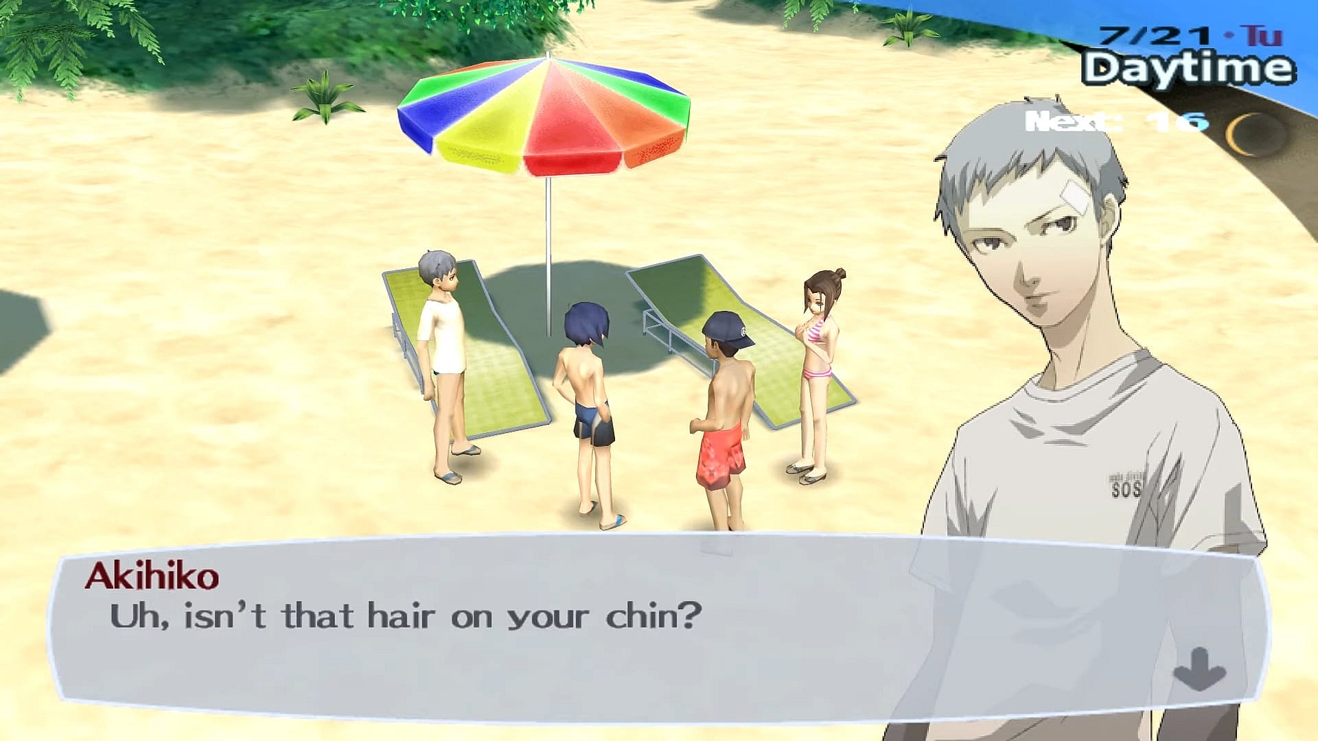 Akihiko (Hikaru Midorikawa) makes an astute observation in Persona 3: Portable (2009), Atlus