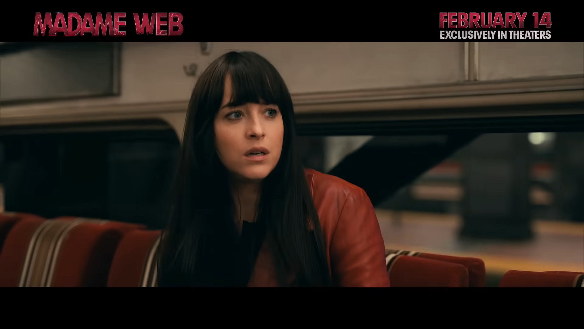 Cassie (Dakota Johnson) receives a vision in Madame Web (2024), Sony