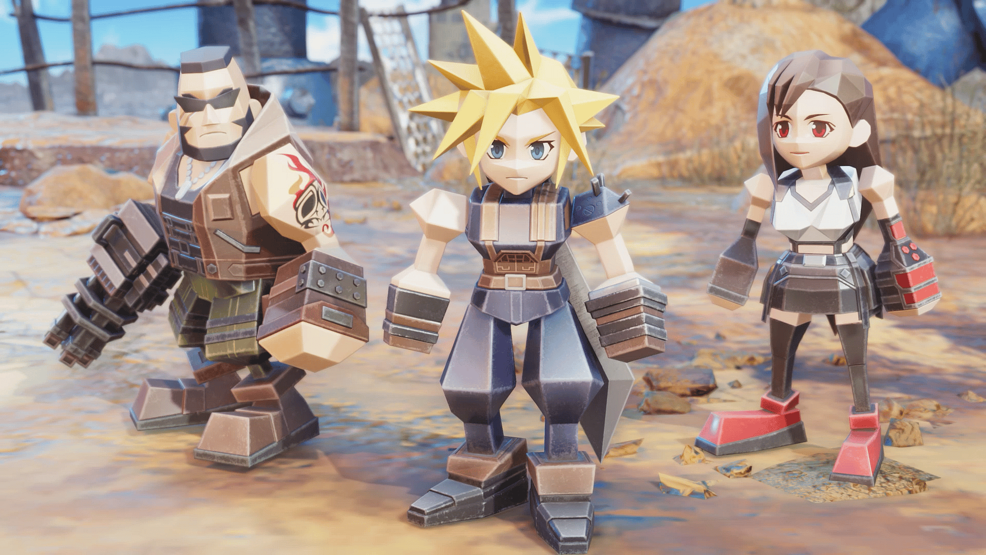 Barret (Masato Funaki), Cloud Strife (Takahiro Sakurai), and Tifa (Ayumi Ito) have never looked better in Final Fantasy VII Rebirth (2023), Square Enix