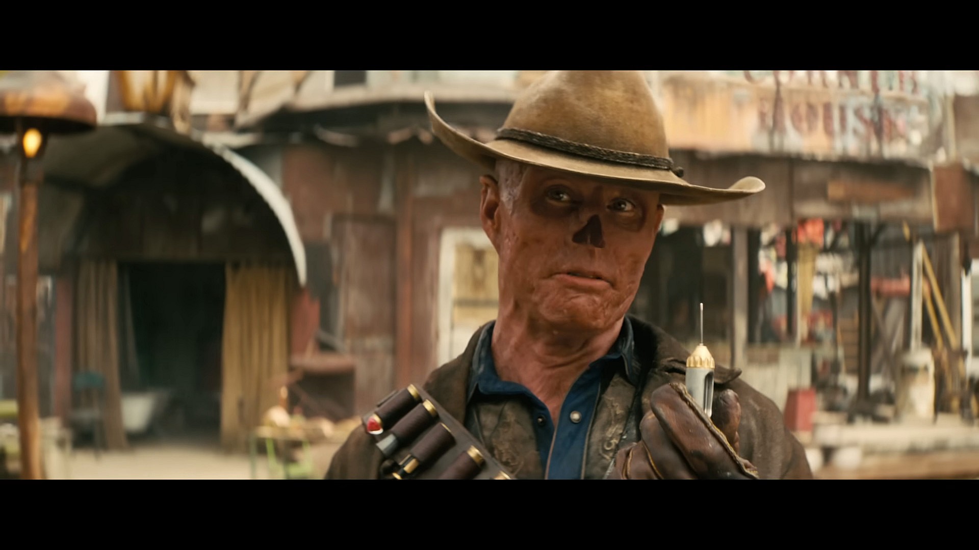 Cooper (Walton Goggins) lays down the law of the land in Fallout (2024), Amazon Prime Studios