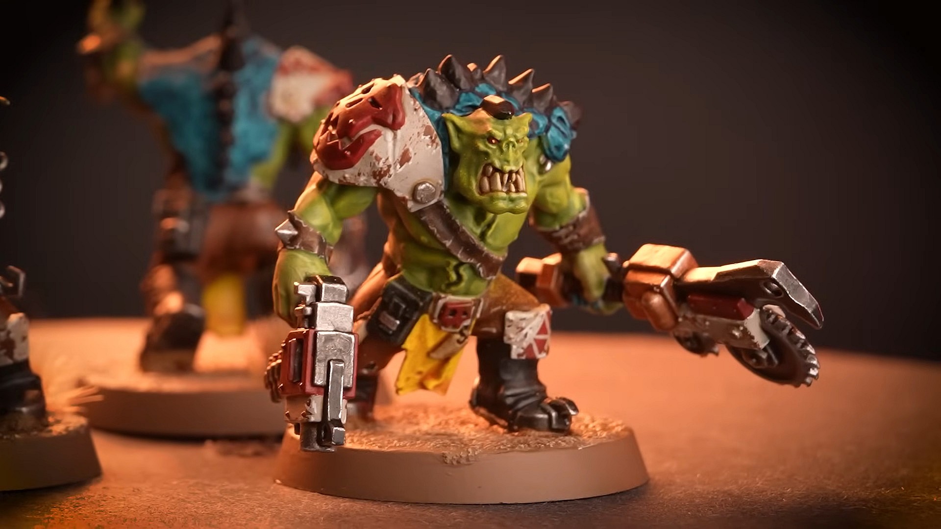 An Ork stomps his way onto the field in Warhammer 40,000 Combat Patrol: Orks (2024), Games Workshop