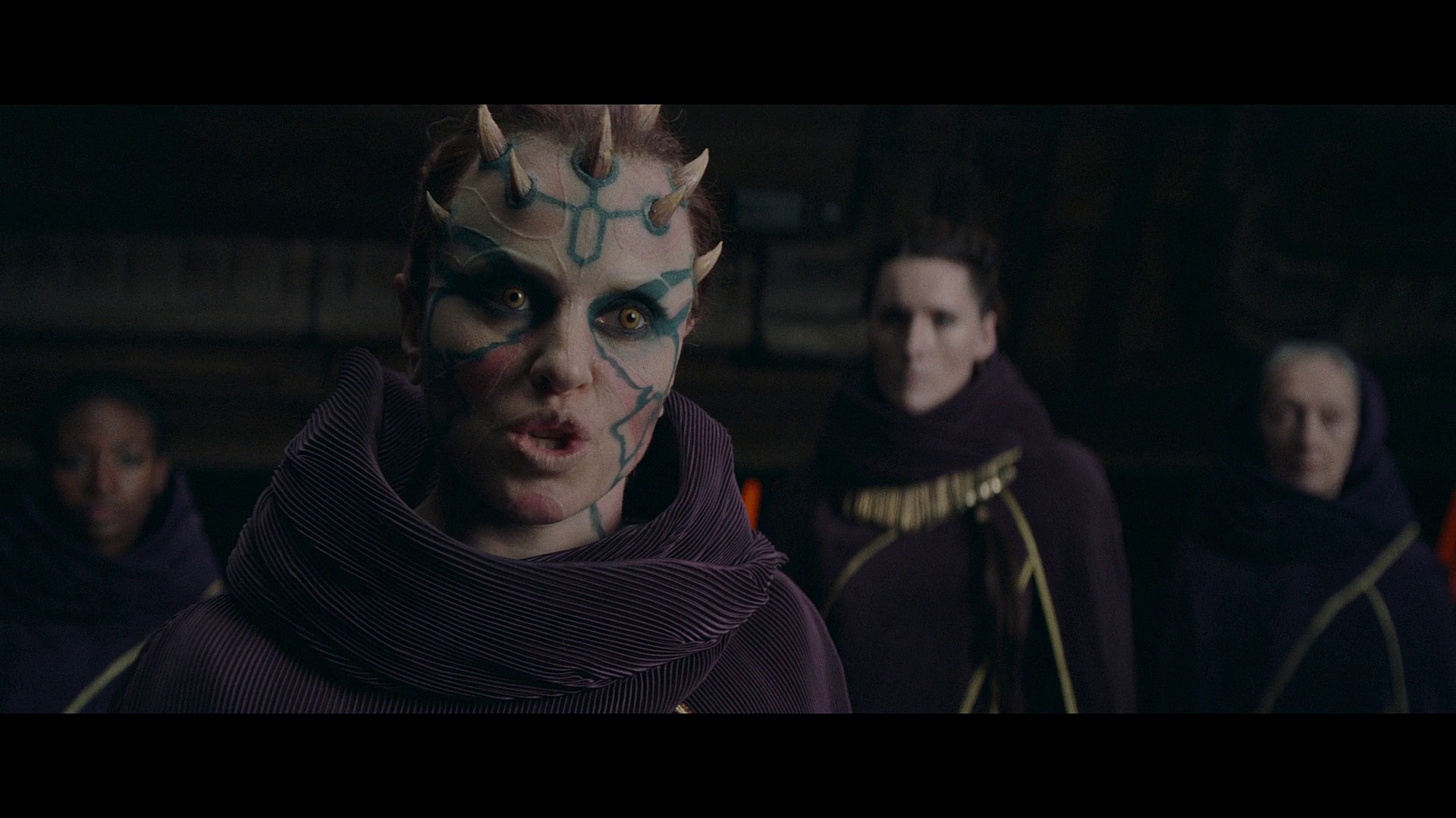 Koril (Margarita Levieva) objects to her daughters' possible tutelage by the Jedi in The Acolyte Season 1 Episode 3 "Destiny" (2024), Disney