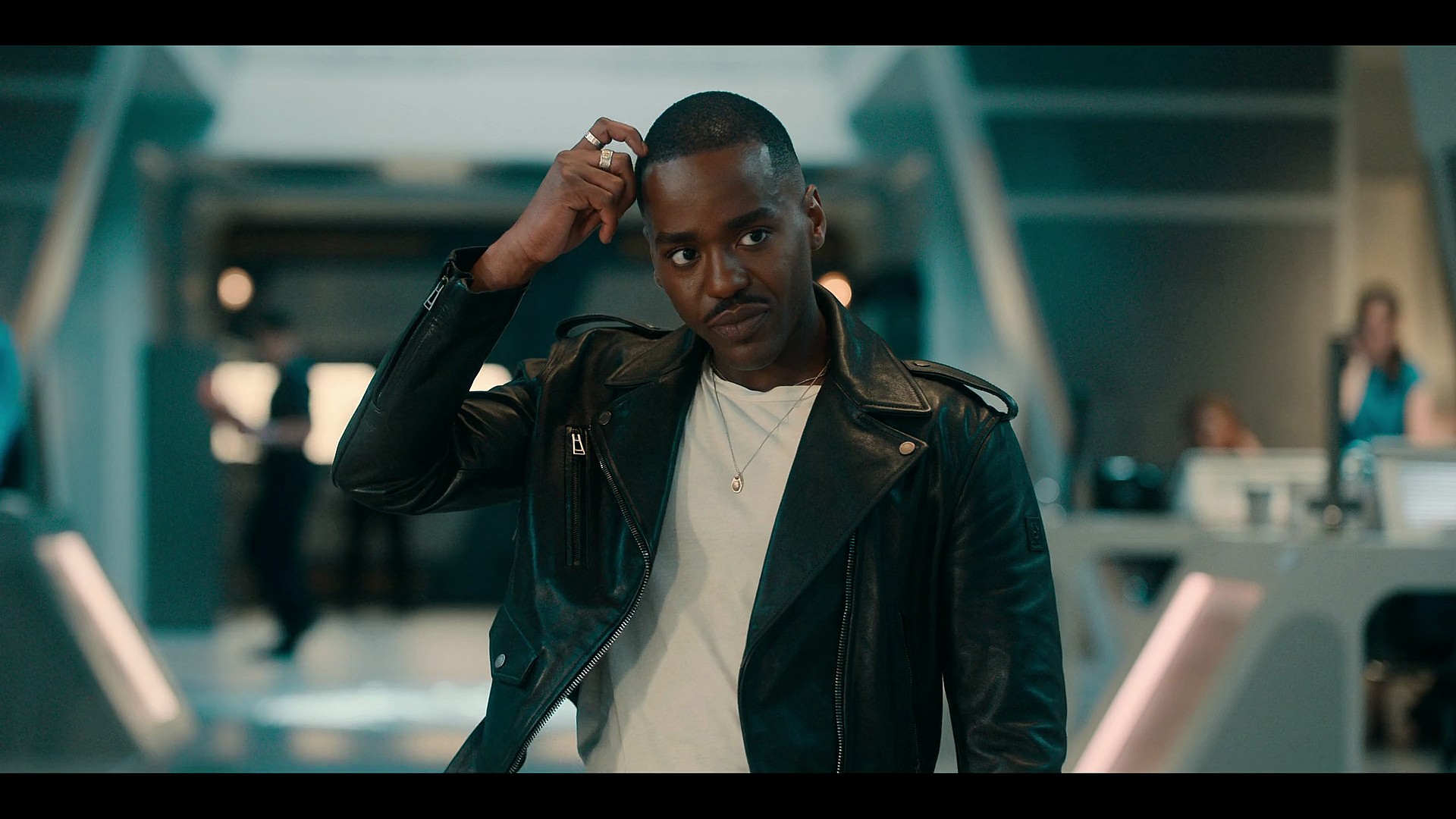 The Doctor (Ncuti Gatwa) finds himself at a loss for words in Doctor Who Series 14 Episode 7 "The Legend of Ruby Sunday" (2024), BBC