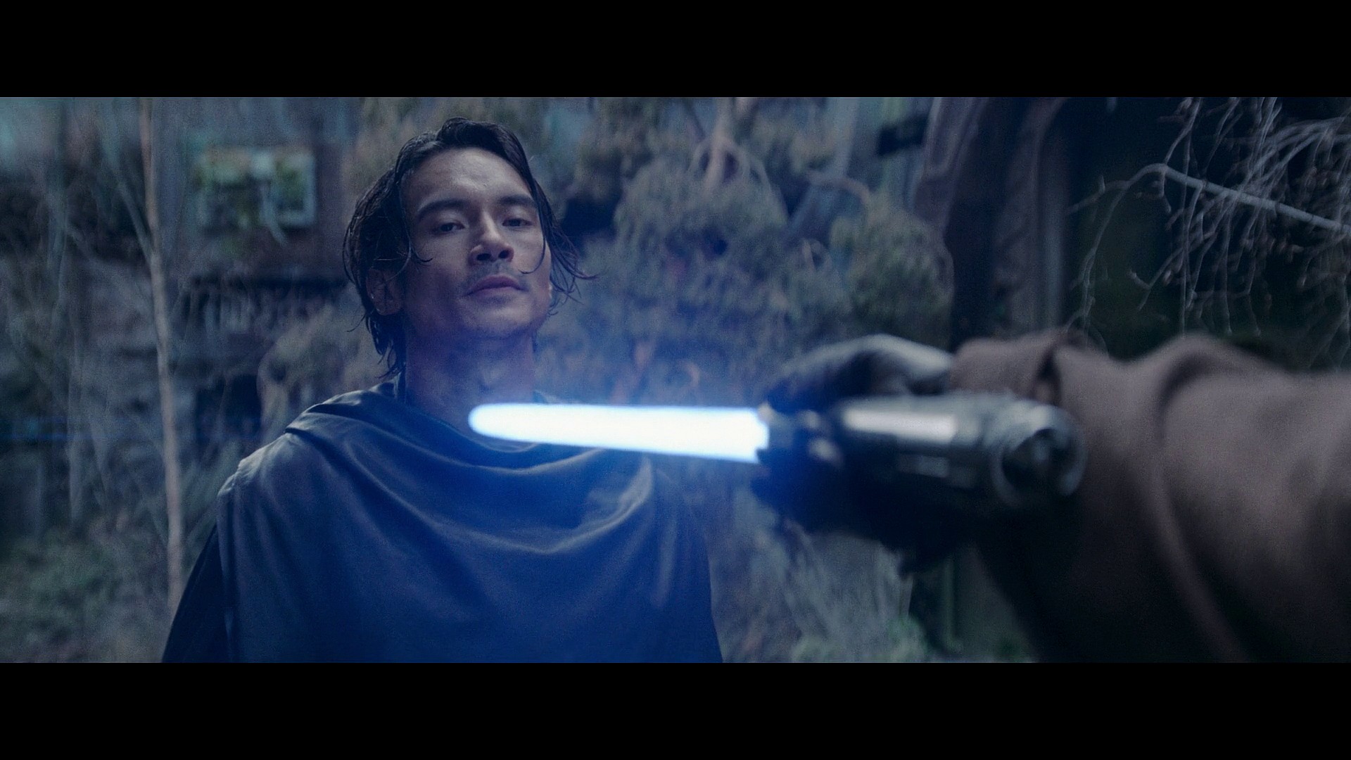 Qimir (Manny Jacinto) is bested by Master Sol (Lee Jung-jae) in The Acolyte Season 1 Episode 8 "The Acolyte" (2024), Disney