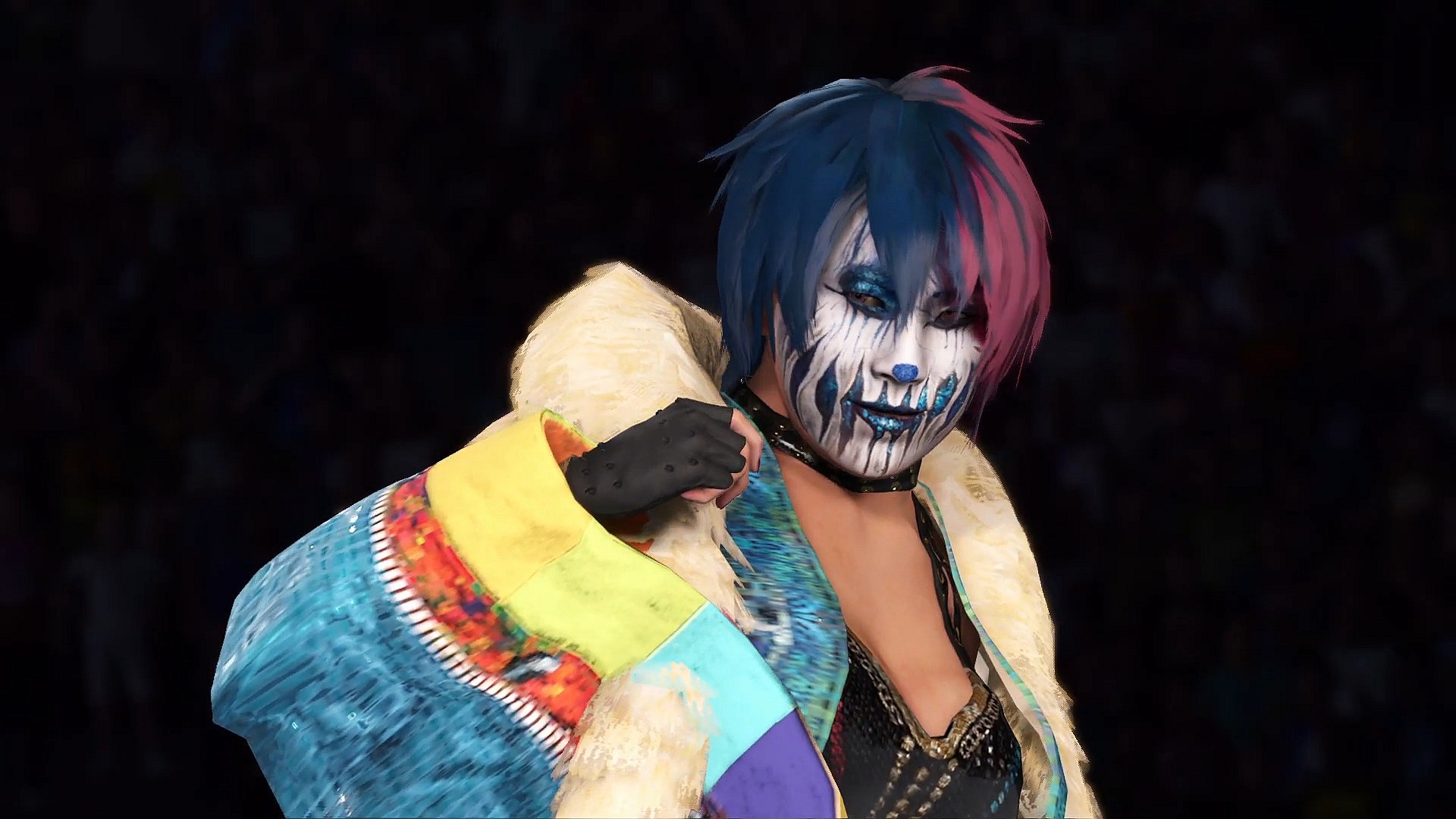 Asuka (herself) enters the ring in WWE 2K23 (2023), 2K Games