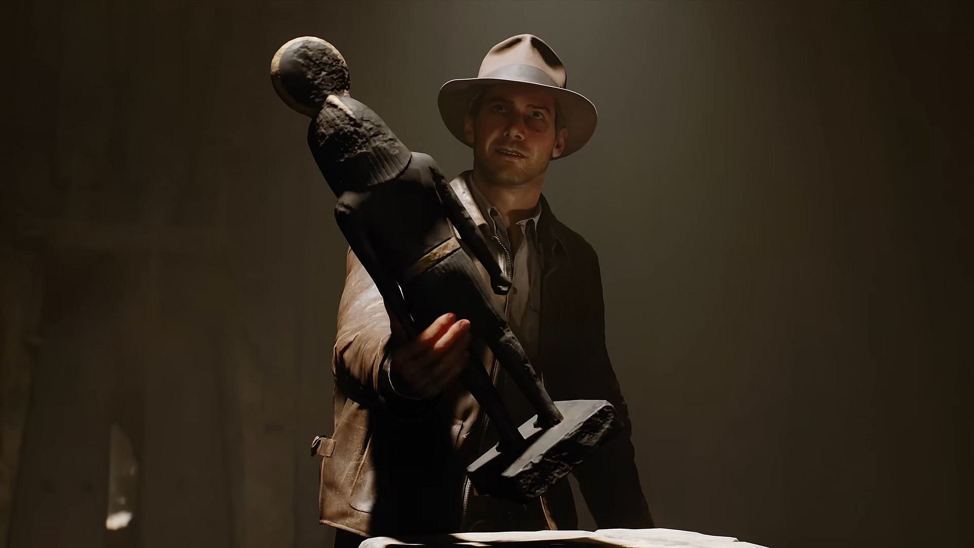 Indiana Jones (Troy Baker) discovers an ancient relic in Indiana Jones and the Great Circle (2024), MachineGames