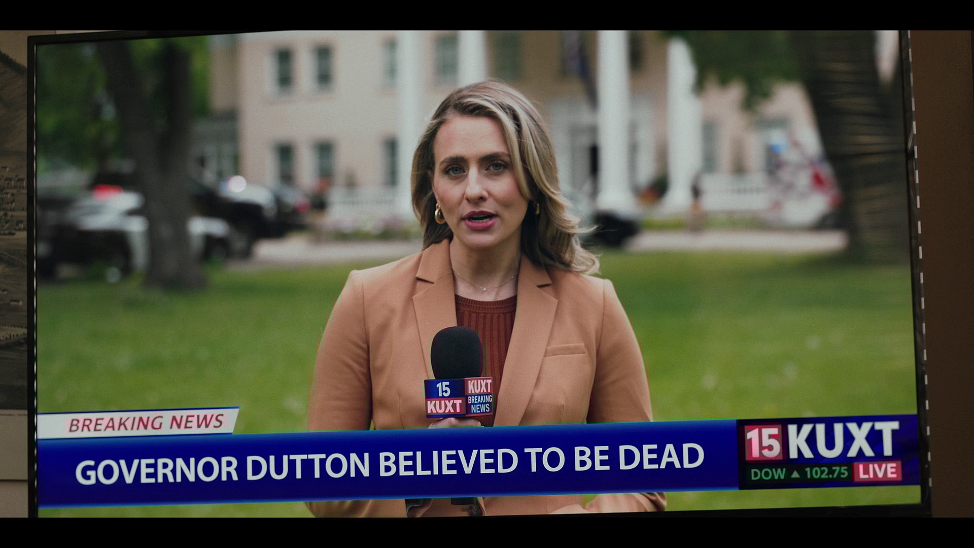 Jamie (Wes Bentley) receives official confirmation of his father's death in Yellowstone Season 5 Episode 9 "Desire Is All You Need" (2024), Paramount Network