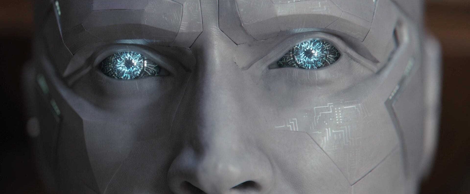 White Vision (Paul Bettany) recalls the memory of his former self in WandaVision Season 1 Episode 9 "The Series Finale" (2021), Marvel Entertainment via Disney Plus