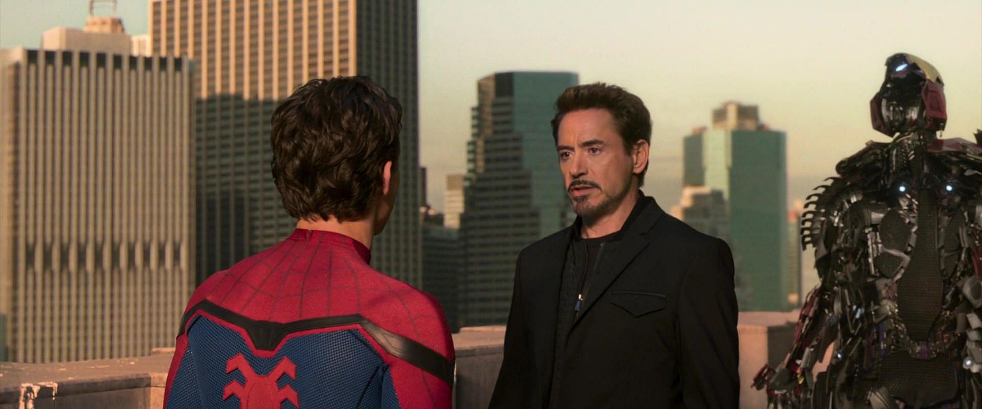 Tony Stark is unhappy with Peter Parker in Spider-Man: Homecoming (2017), Marvel Entertainment
