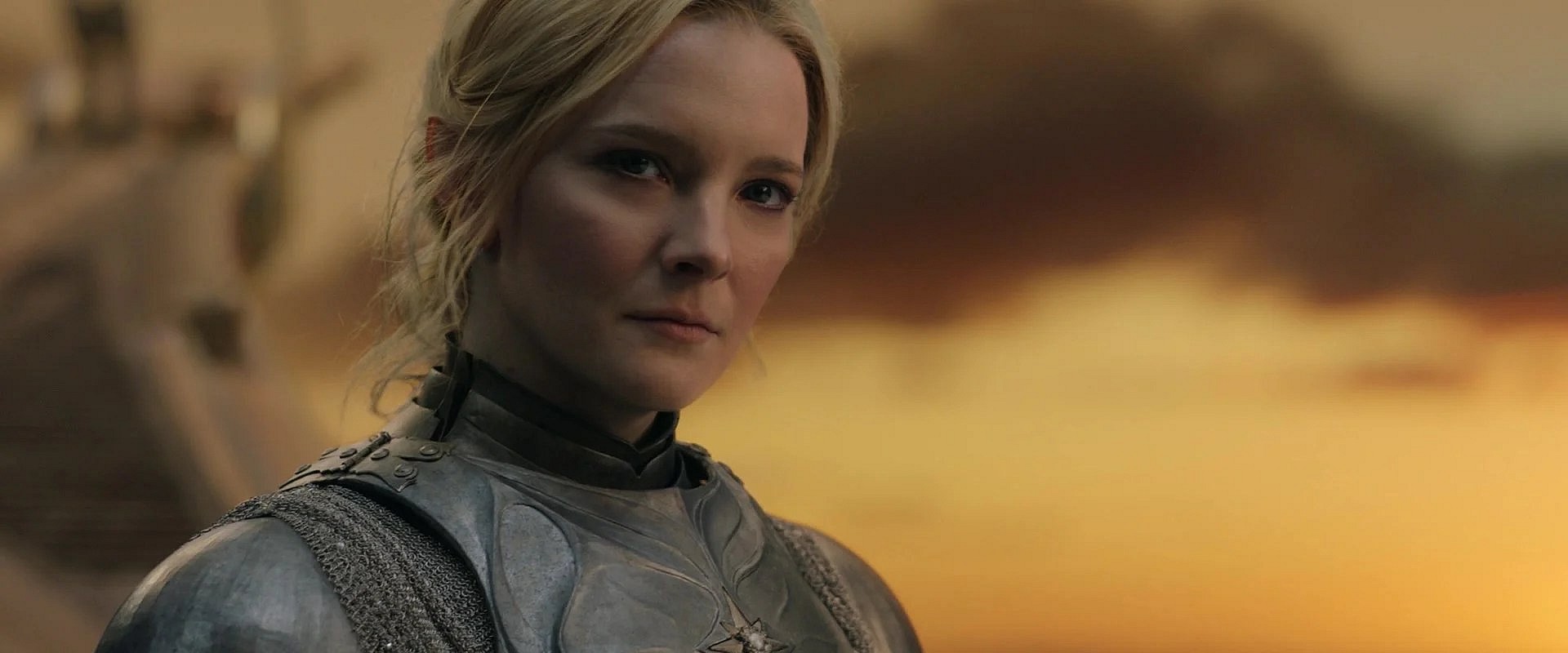 Galadriel (Morfydd Clark) watches dawnbreak upon the sea in The Lord of the Rings: The Rings of Power Season 1 Episode 6 "Udûn" (2022), Amazon Studios
