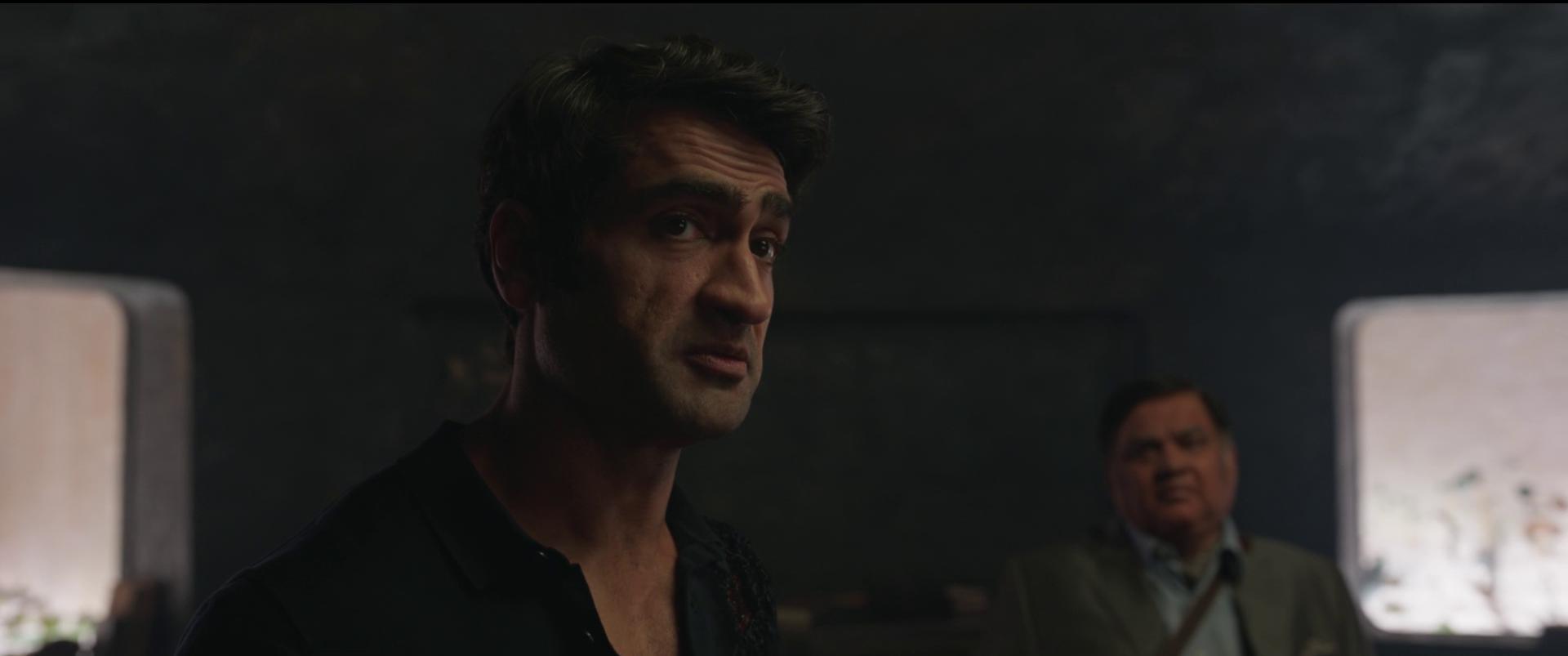 Kingo (Kumail Nanjiani) chooses neutrality in the Eternals' fight against Arishem in Eternals (2021), Marvel Entertainment