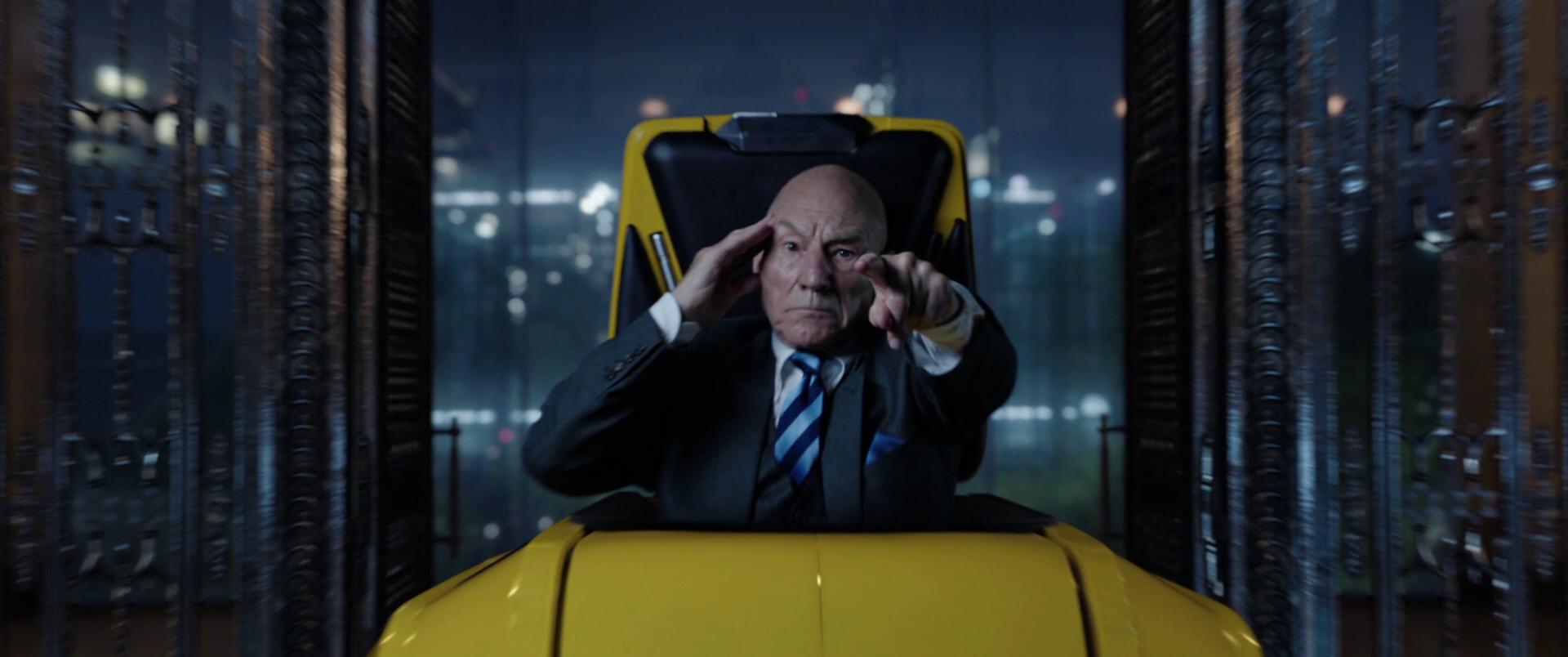 Charles Xavier (Patrick Stewart) unleashes his powers upon the Scarlet Witch (Elizabeth Olsen) in Doctor Strange in the Multiverse of Madness (2022), Marvel Entertainment