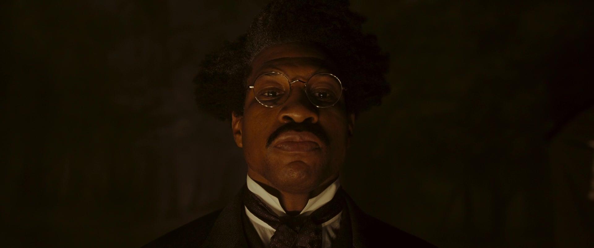 Victor Timely (Jonathan Majors) prepares to unveil his latest invention in Ant-Man and the Wasp: Quantumania (2023), Marvel Entertainment