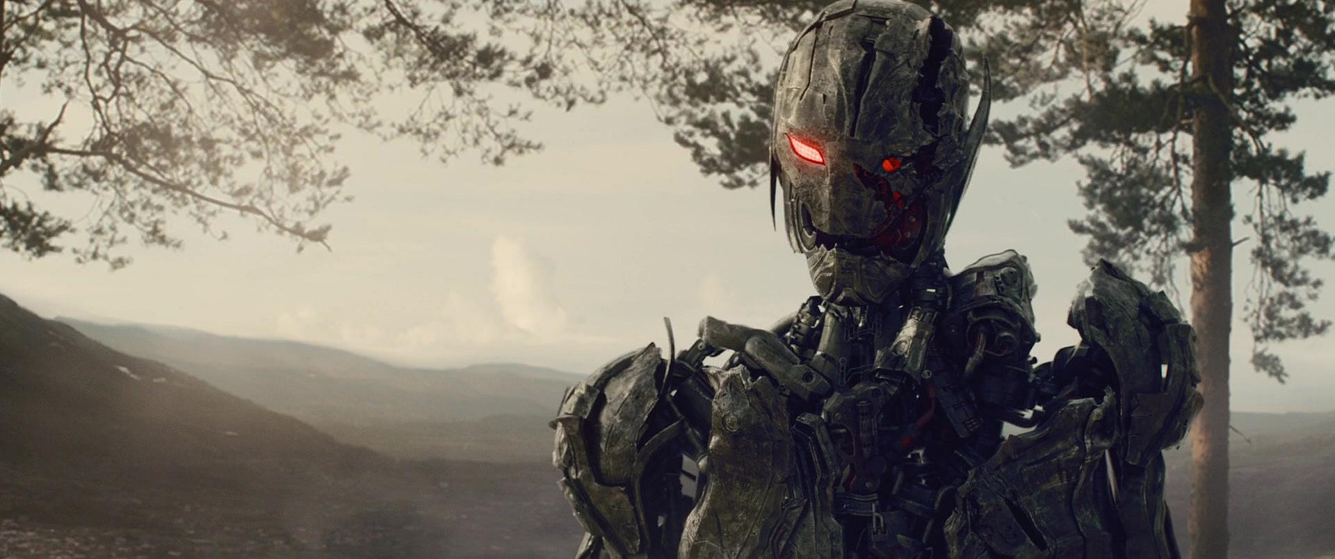 Ultron taunts the Avengers during Battle of Sokovia in Avengers: Age of Ultron (2015), Marvel