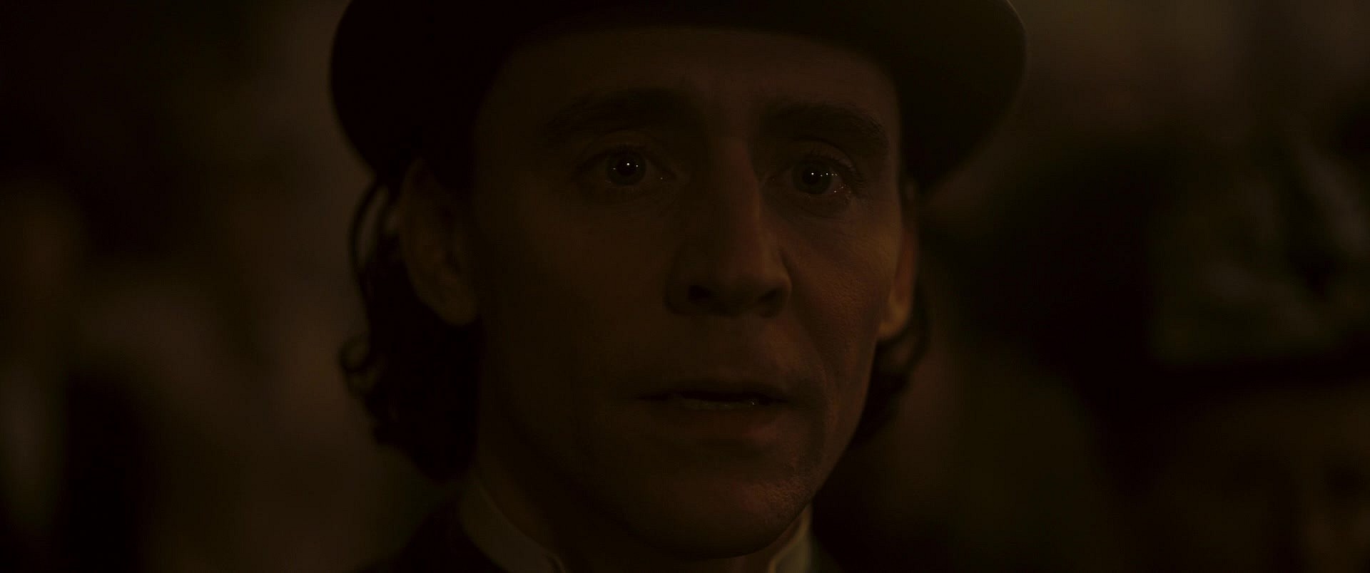 Loki (Tom Hiddleston) is terrified to find Victor Timely (Jonathan Majors) taking the stage in Ant-Man and the Wasp: Quantumania (2023), Marvel Entertainment