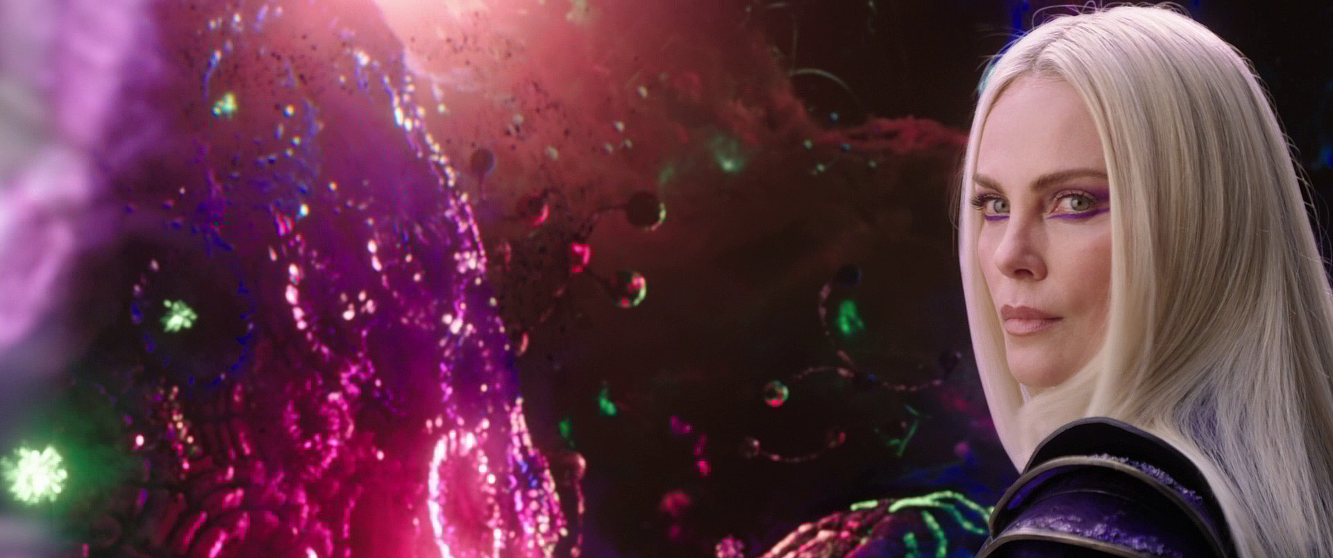 Clea (Charlize Theron) opens a portal to the Dark Dimension in Doctor Strange in the Multiverse of Madness (2022), Marvel Entertainment