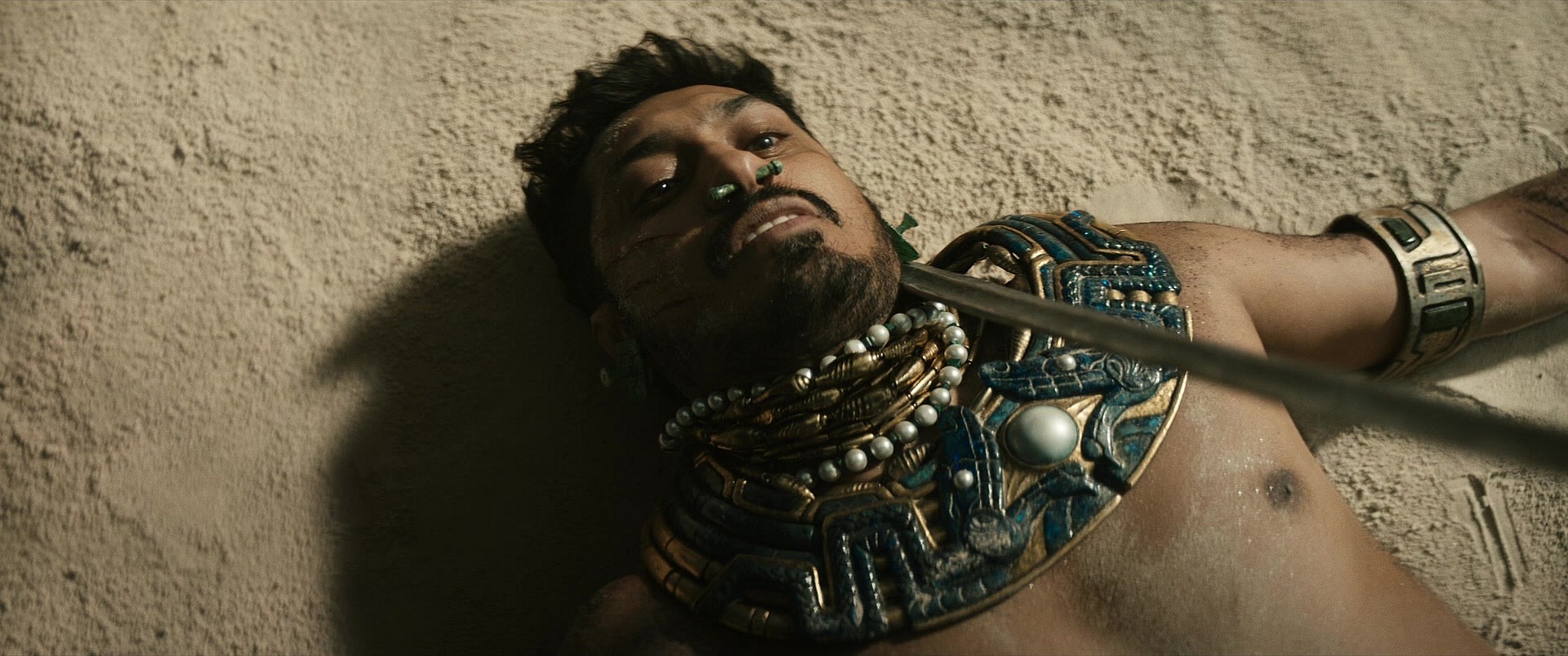 Namor (Tenoch Huerta) officially surrenders to the new Black Panther (Letitia Wright) in 'Black Panther: Wakanda Forever' (2022)