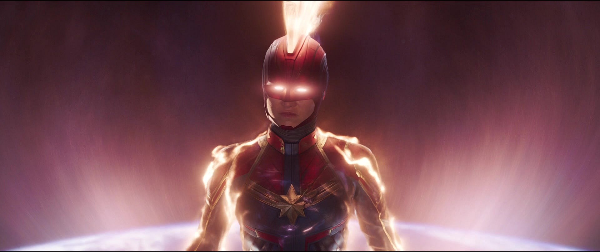 Captain Marvel (Brie Larson) unleashes her Binary form in Captain Marvel (2019), Marvel Entertainment via Blu-ray