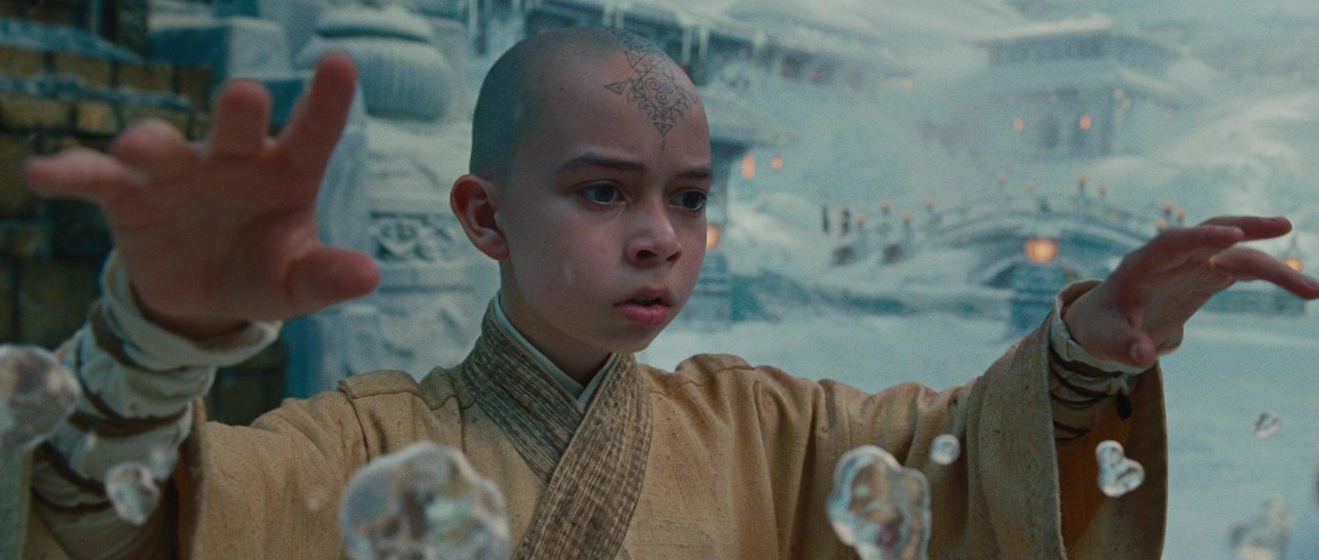 Aang (Noah Ringer) practices water bending in The Last Airbender (2010), Paramount Pictures