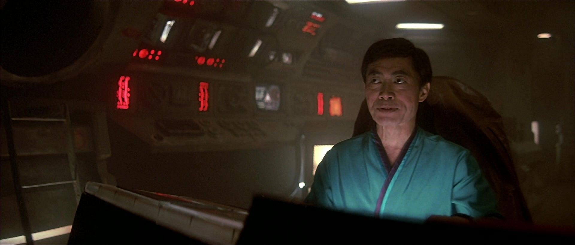 Sulu prepares to land the Bounty in Golden Gate Park in Star Trek IV: The Voyage Home (1986)