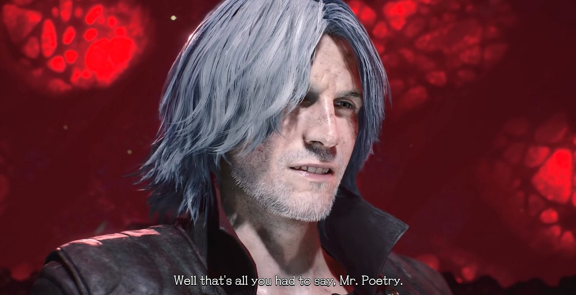 Dante (Reuben Langdon) defers to V's (Brian Hanford) instruction in Devil May Cry V (2019), Capcom