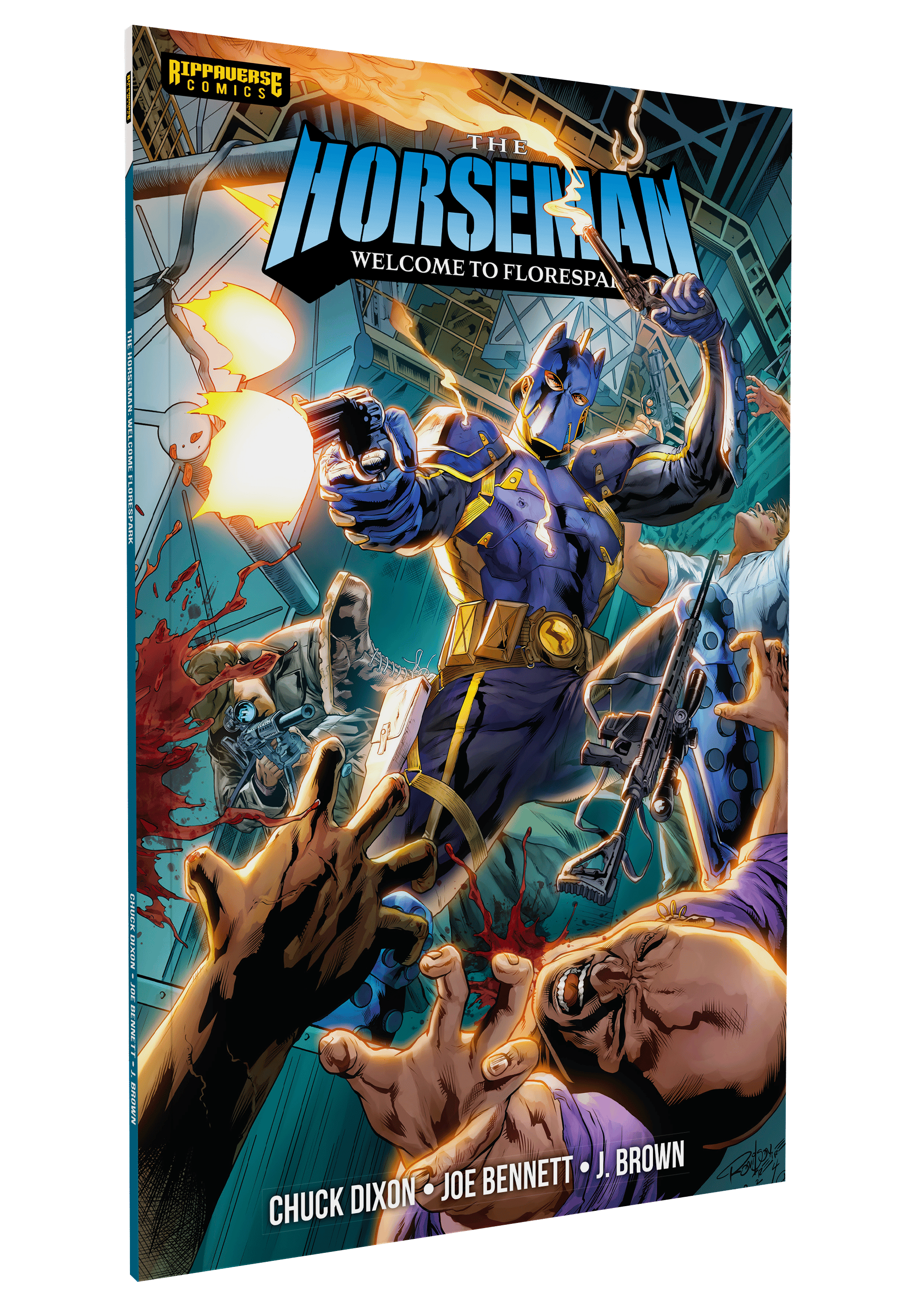 The Horseman opens fire on Ronlinson Freire's variant cover to The Horseman Vol. 1 #1 (2024), Rippaverse