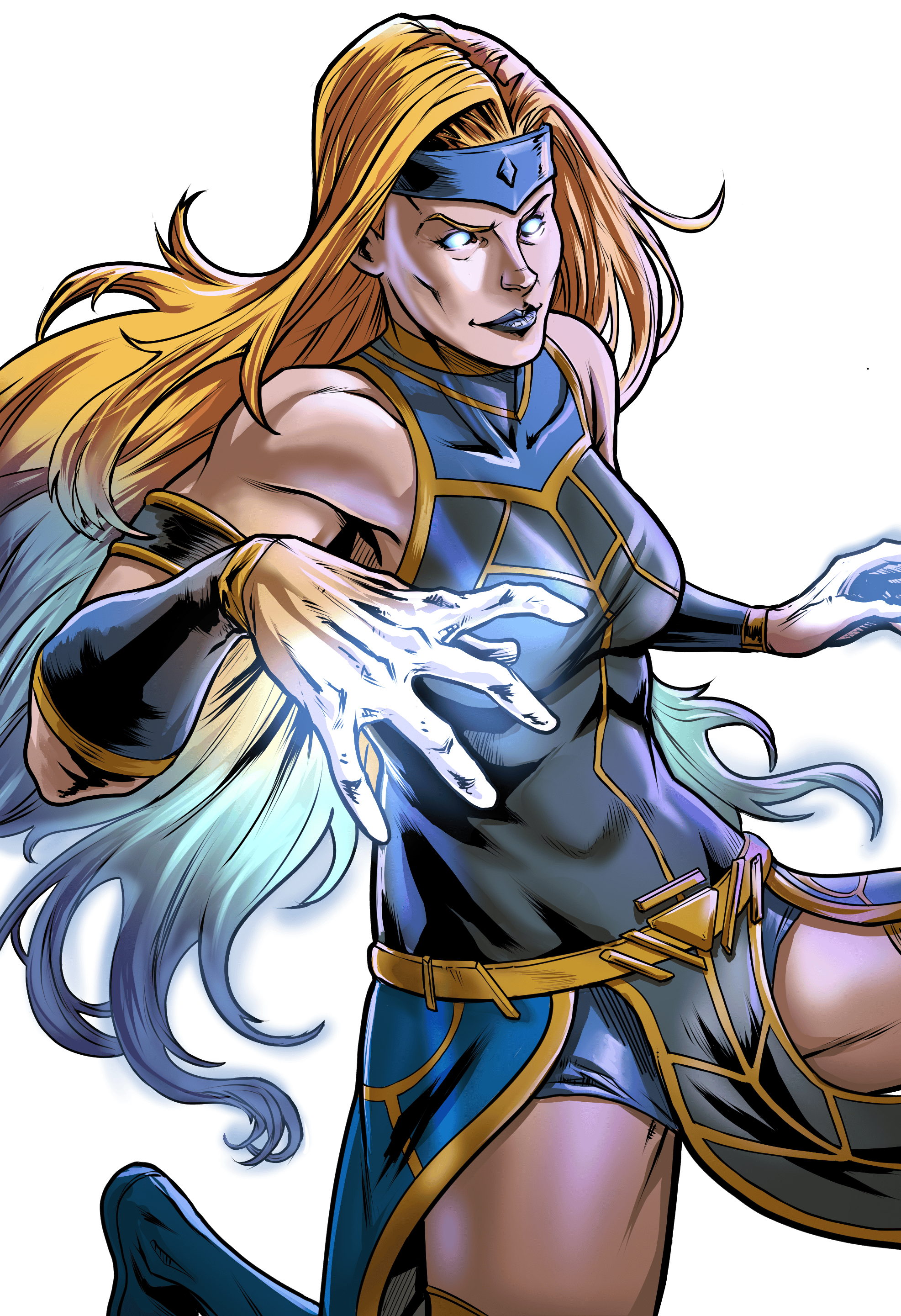 Yaira wields her ice powers in Yaira Vol. 1 #1 (2024), Rippaverse. Words by The Soska Sisters, art by Débora Caritá.
