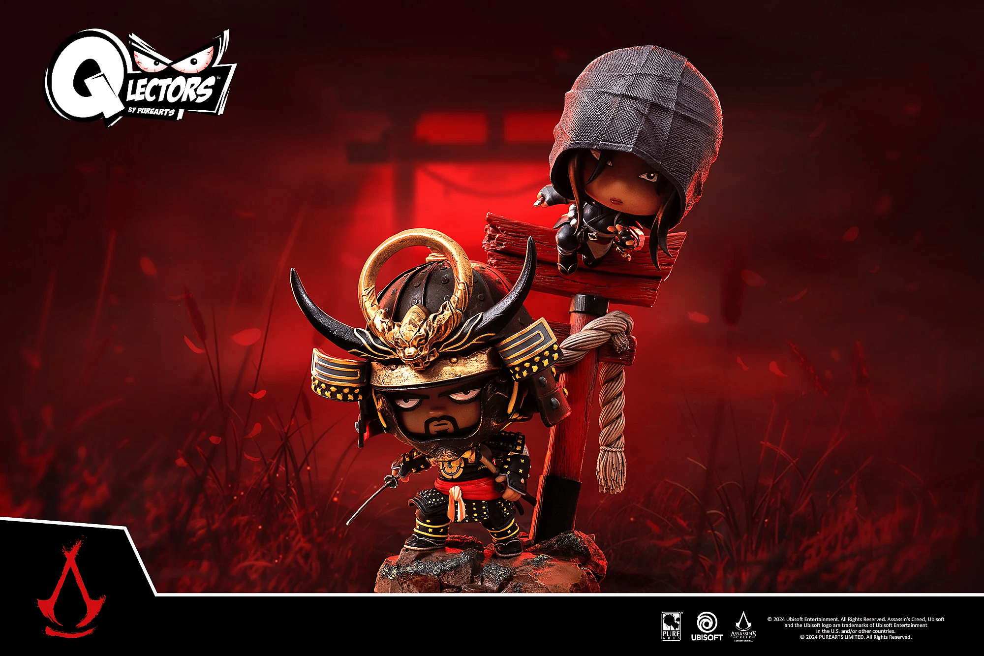 Yasuke and Naoe prepare for a fight in Purearts' Qlectors figure