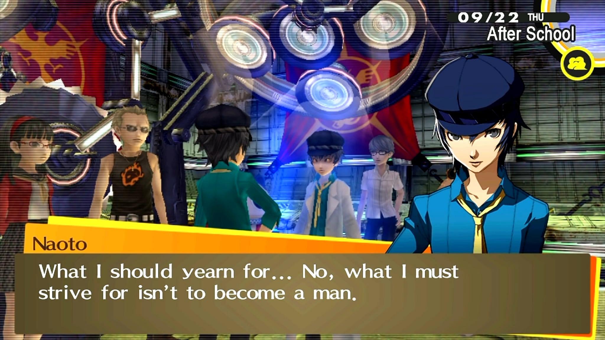 Naoto Shirogane accepts herself as woman in Persona 4 Golden (2012), Atlus