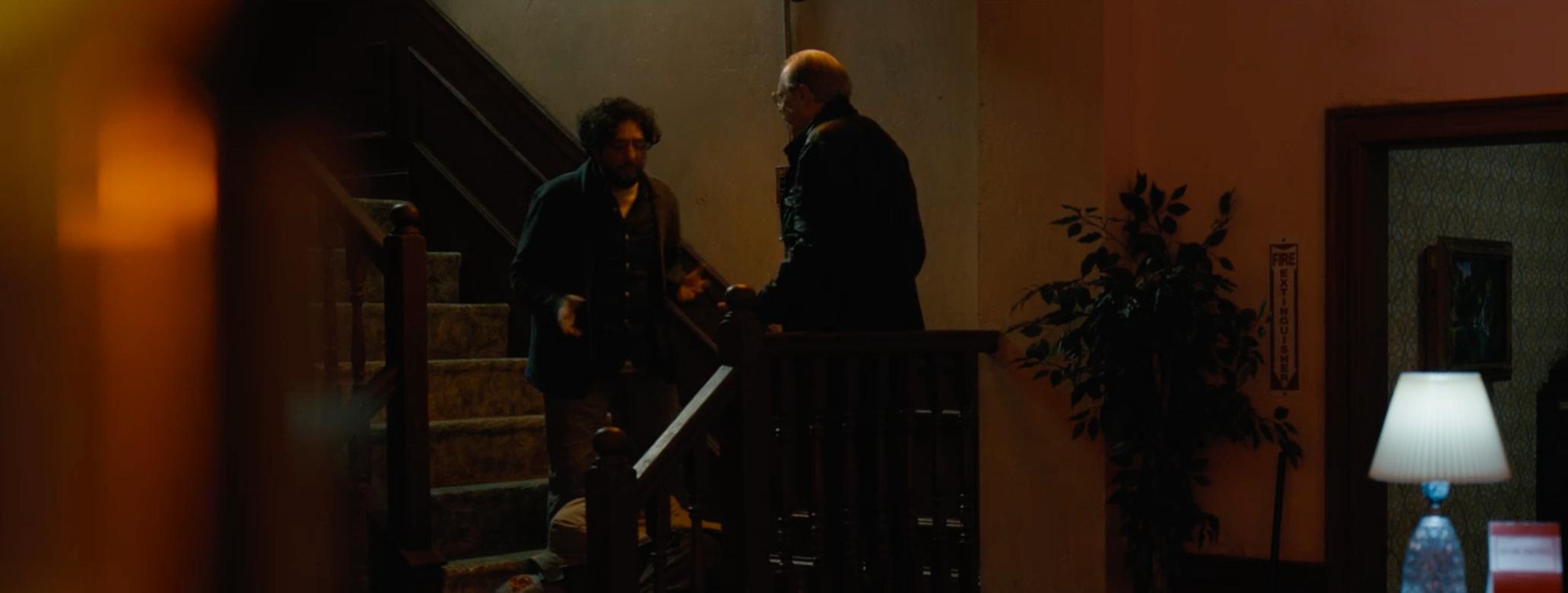 John Magaro and Steve Buscemi in Tolga Karaçelik's dark comedy The Shallow Tale of a Writer Who Decided to Write About a Serial Killer (2024), Cinegryphon Entertainment