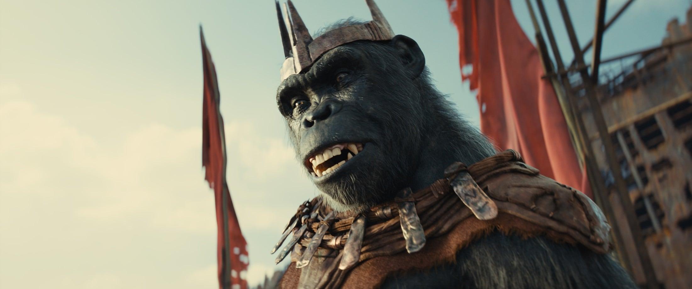 Proximus Caesar (played by Kevin Durand) in 20th Century Studios' KINGDOM OF THE PLANET OF THE APES. Photo courtesy of 20th Century Studios. © 2023 20th Century Studios. All Rights Reserved.