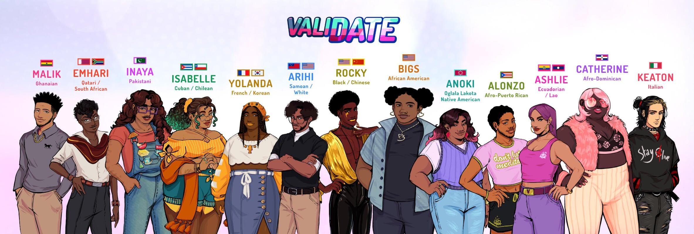 The cast of ValiDate: Struggling Singles In Your Area (2022), Veritable Joy Studios
