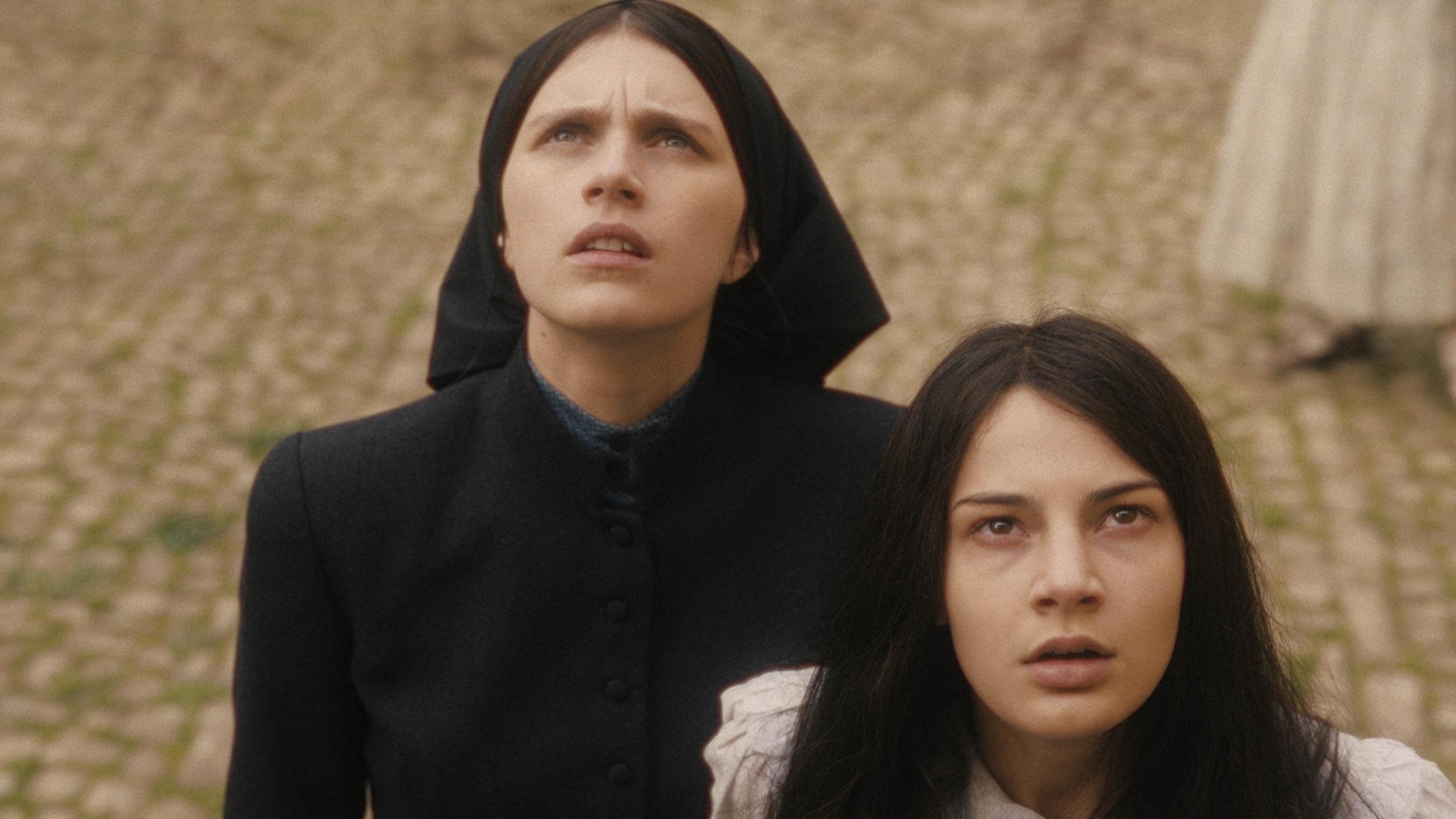 (L-R): Nell Tiger Free as Margaret and Nicole Sorace as Carlita in 20th Century Studios' THE FIRST OMEN. Photo courtesy of 20th Century Studios. © 2024 20th Century Studios. All Rights Reserved.