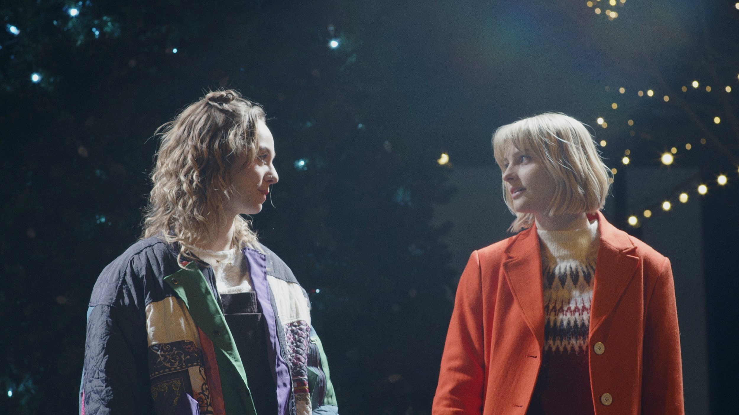 Bernie (Jess McLeod) and Winnie (Jane Widdop) in the horror comedy It's a Wonderful Knife.
Image courtesy of RLJE Films and Shudder.