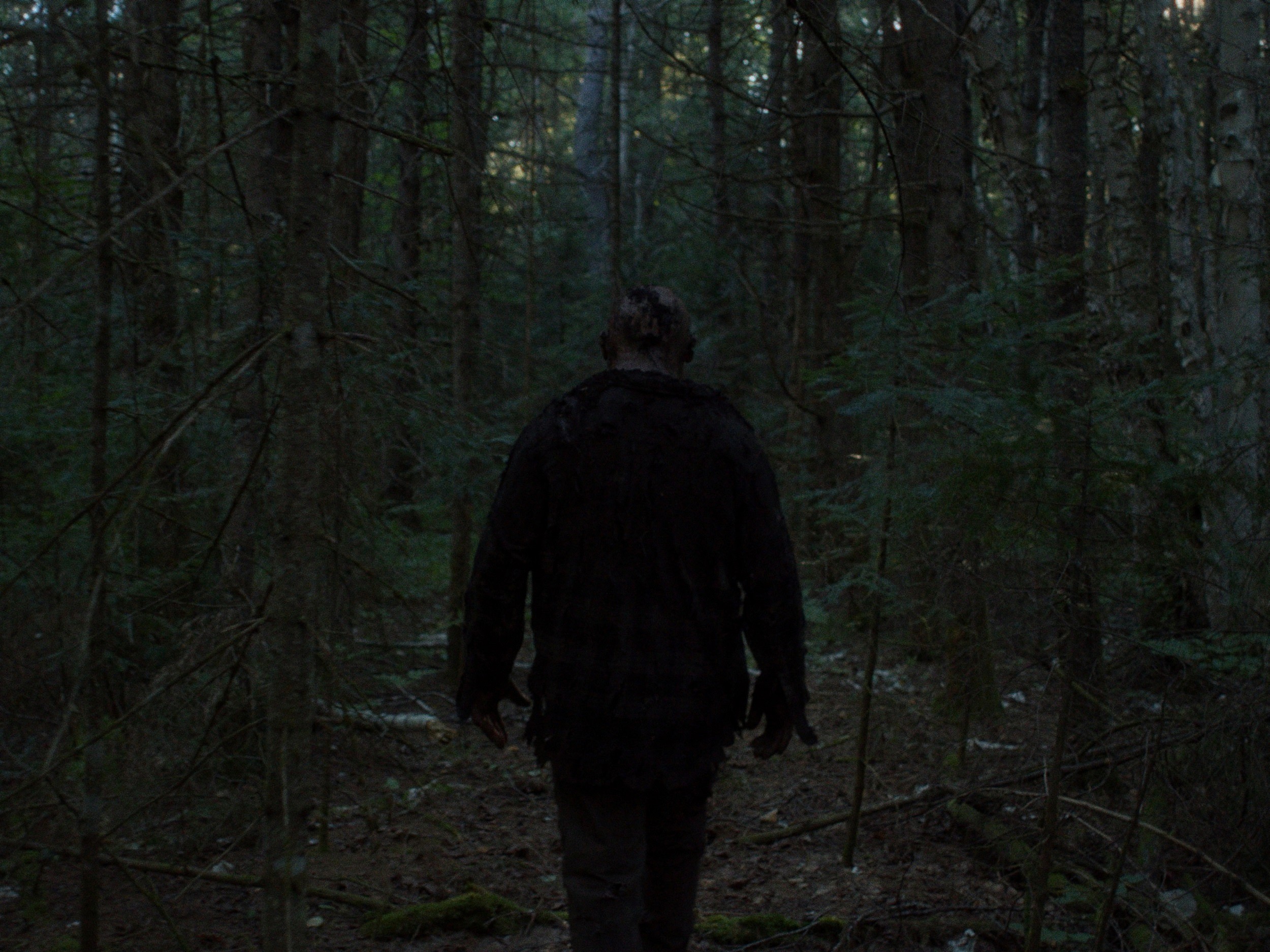 Ry Barrett as “Johnny” in Chris Nash’s IN A VIOLENT NATURE. Courtesy of Pierce Derks. An IFC Films & Shudder Release.