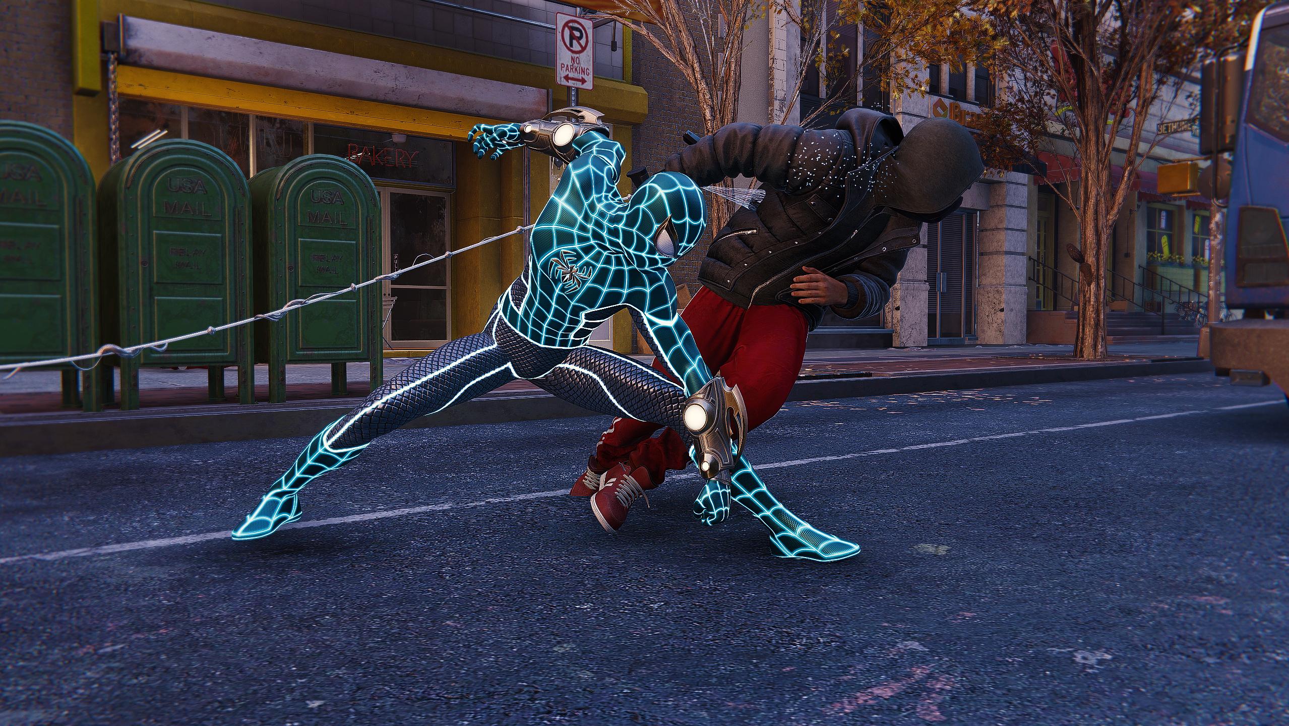 Spider-Man (Yuri Lowenthal) faces Fear Itself in Marvel's Spider-Man Remastered (2022), Insomniac
